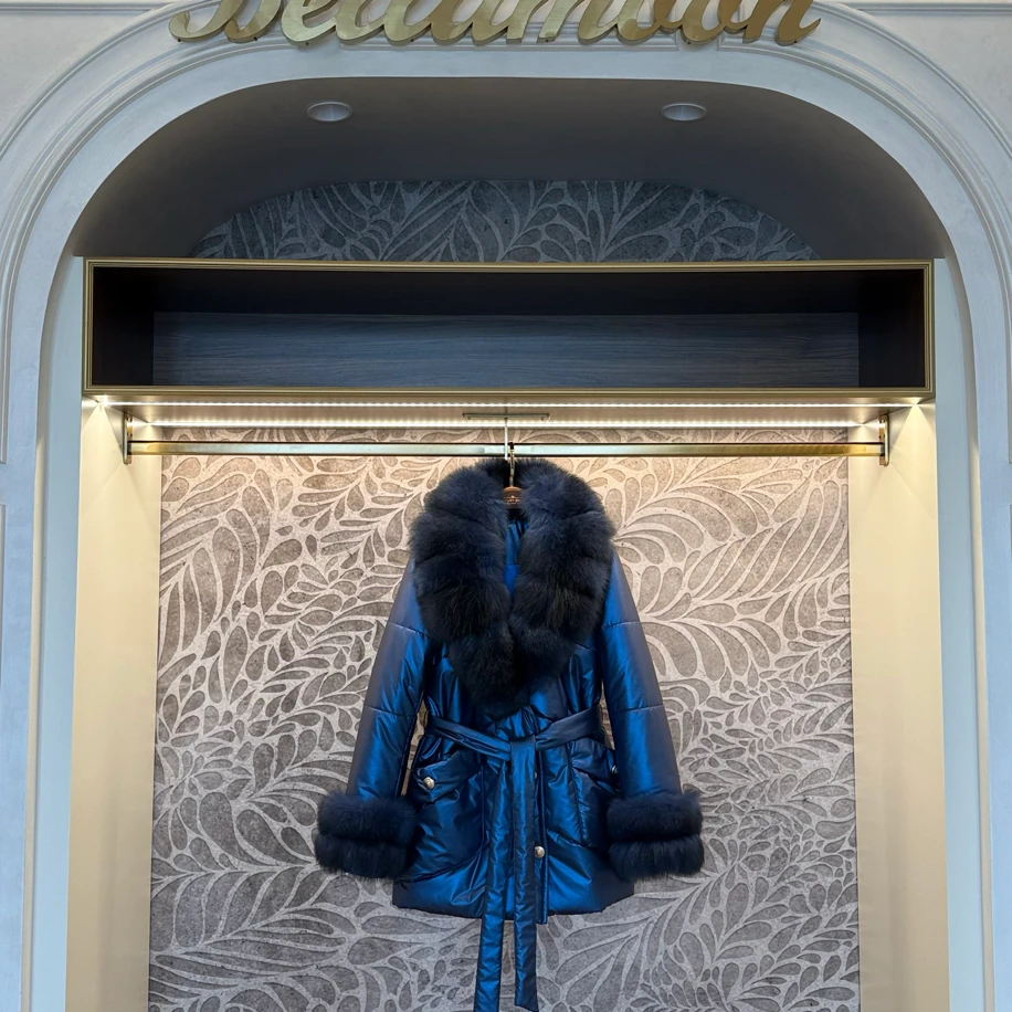 Laverne Fur Navyblue