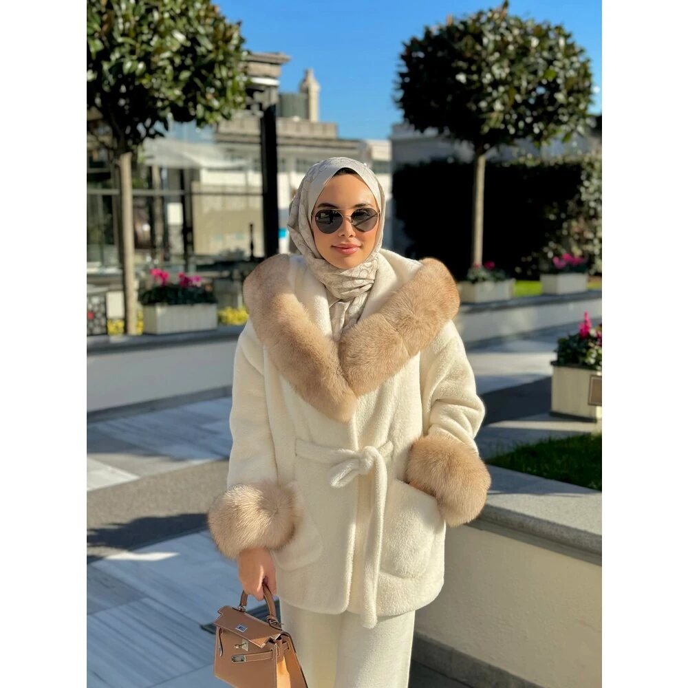 Alcantara Fur Ecru| Luxury Leather Fur Collectıon