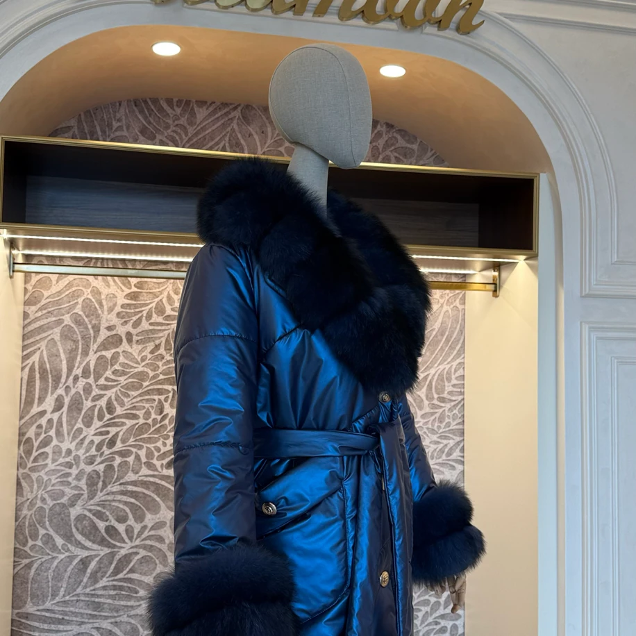 Laverne Fur Navyblue