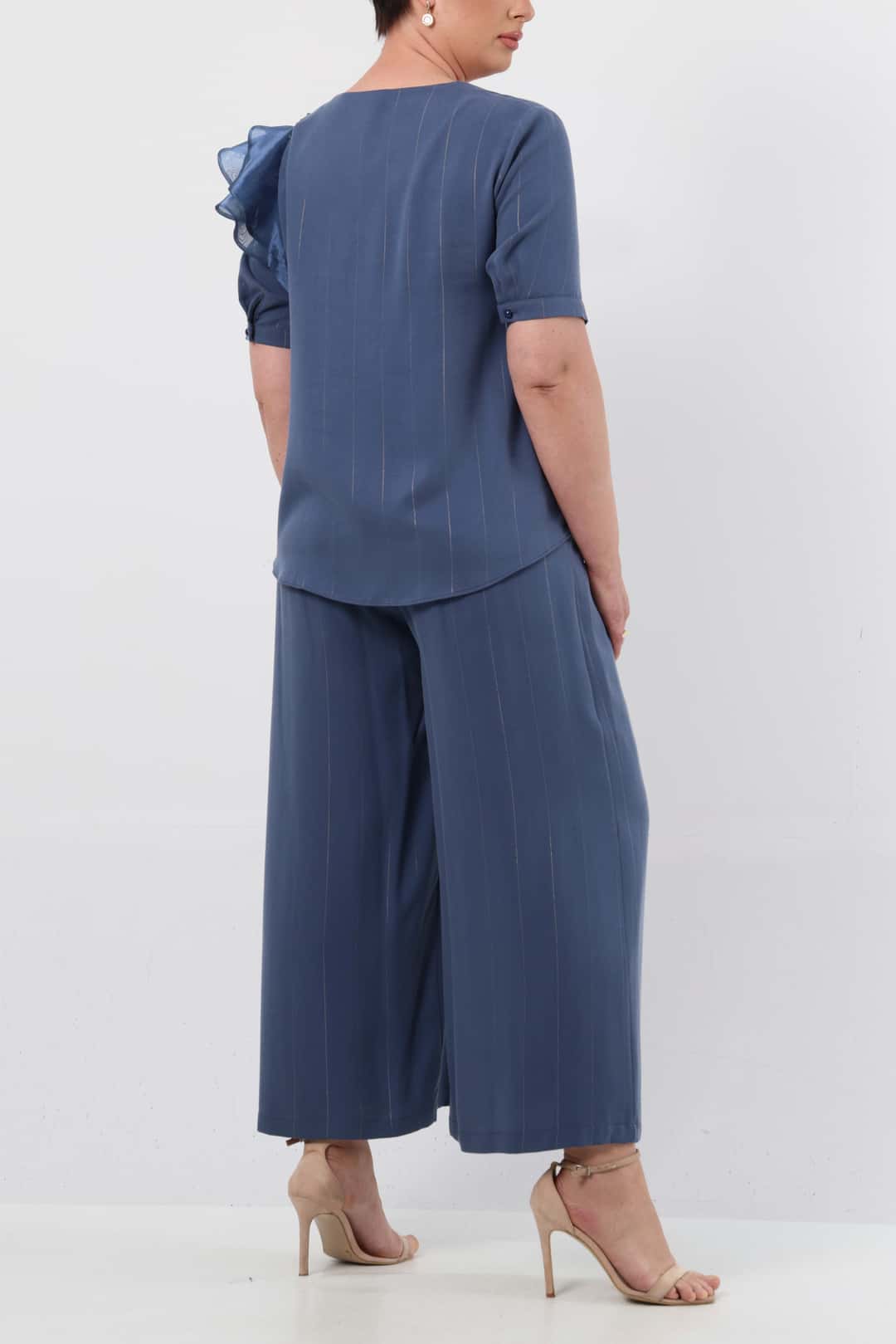 Organze garnili işlemeli tencel takım EL-2645-B