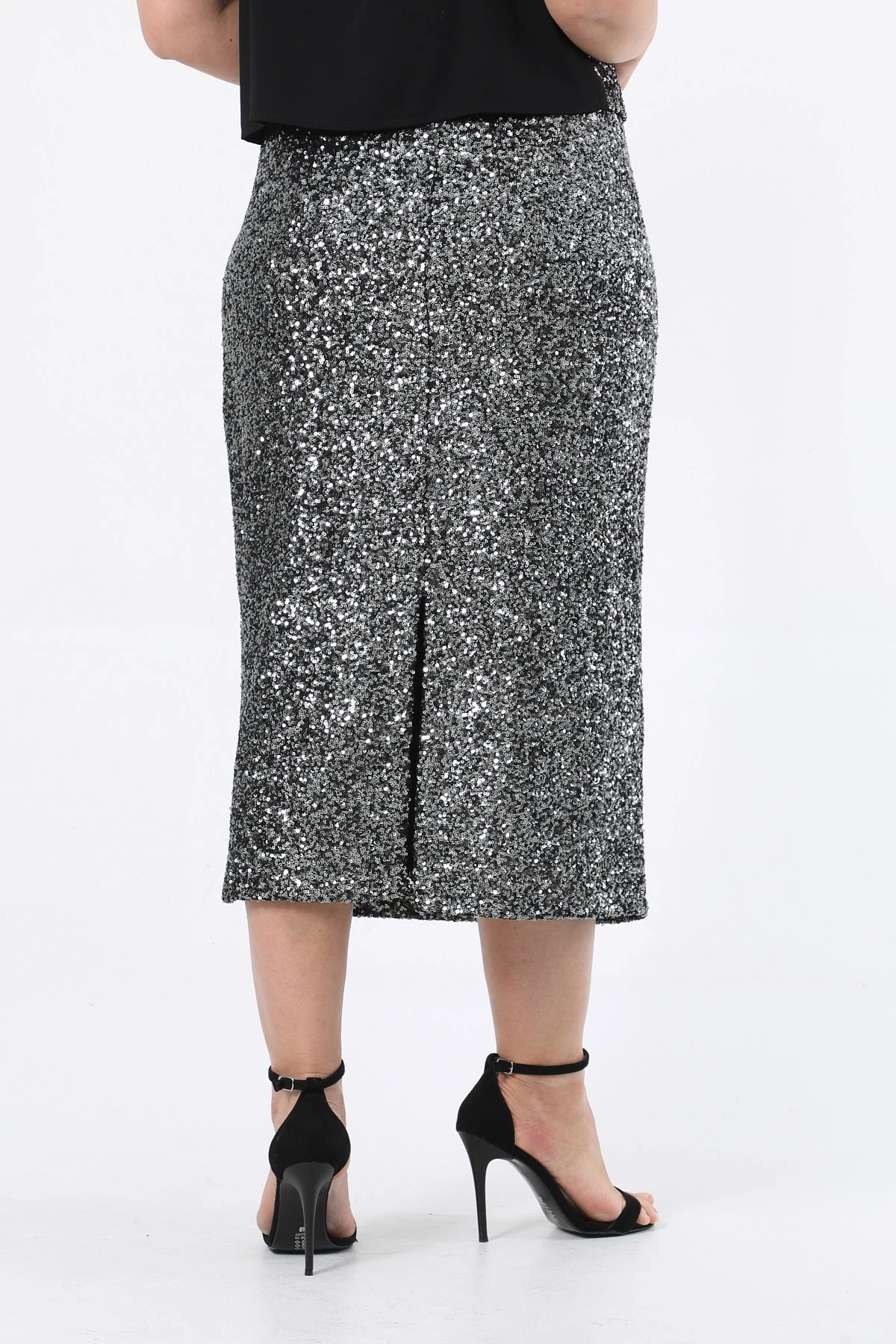 Bel lastikli payet etek EL-1036-B