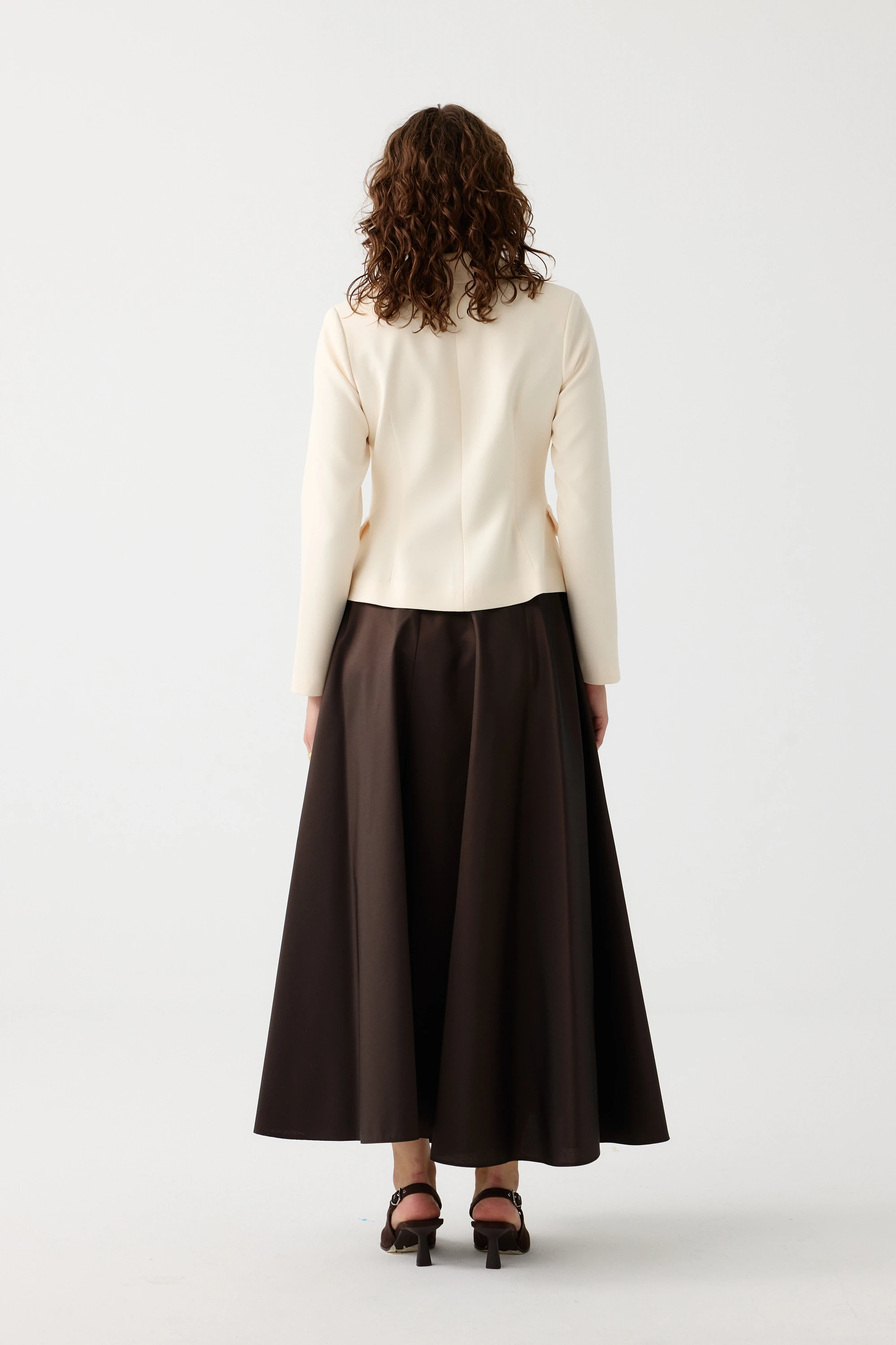 Tafta etekli blazer ceket takım EL-2708