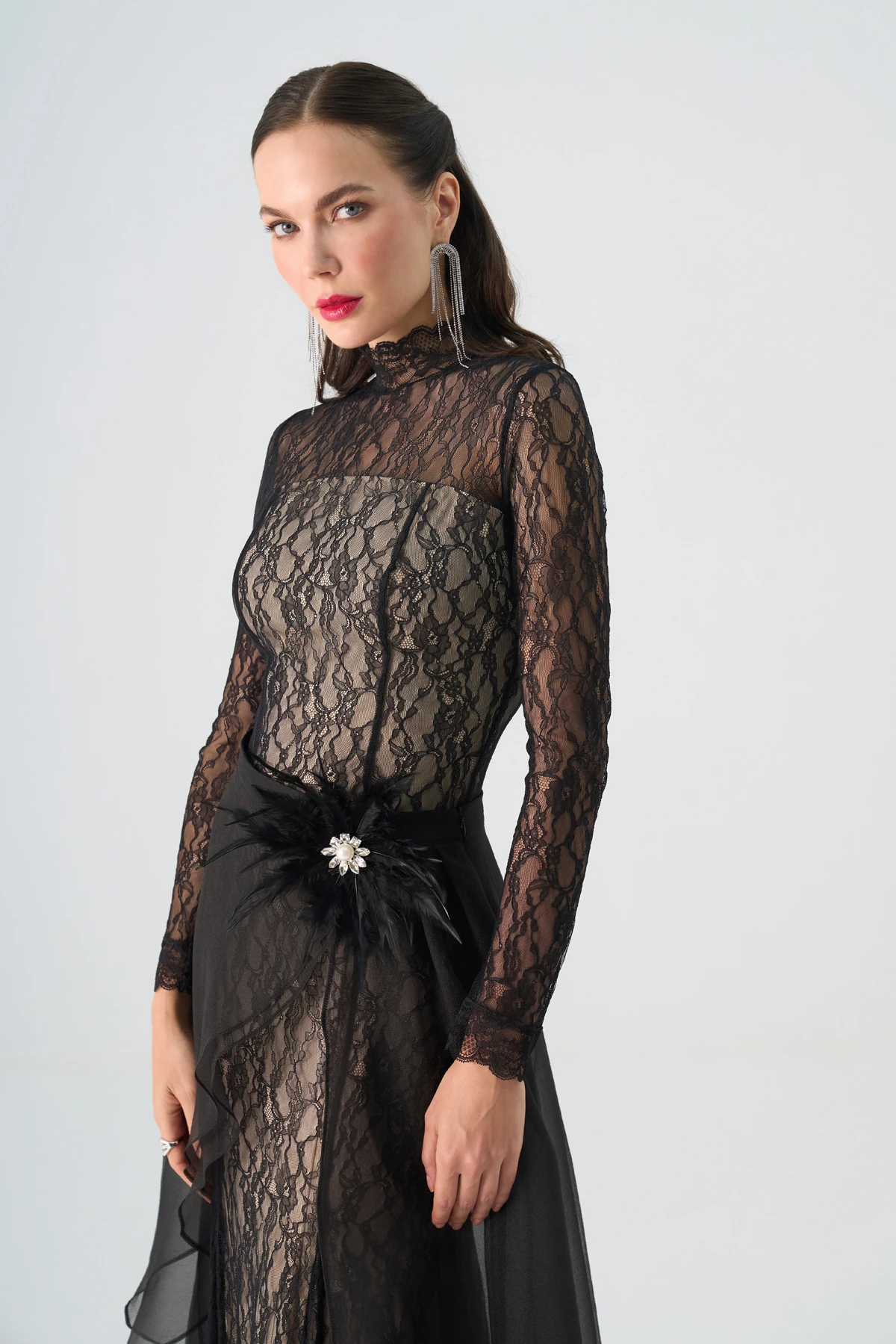 Dantel Detaylı Uzun Takım EL-4458