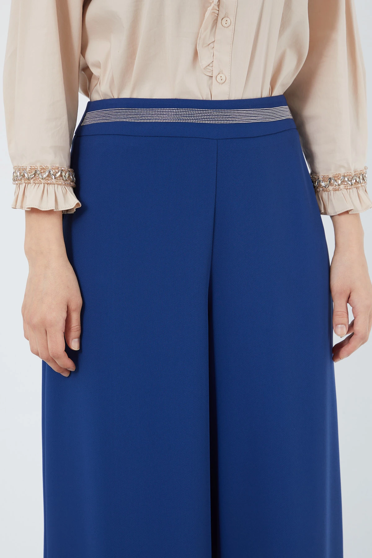 Bel zincir detaylı pantolon EL-1108