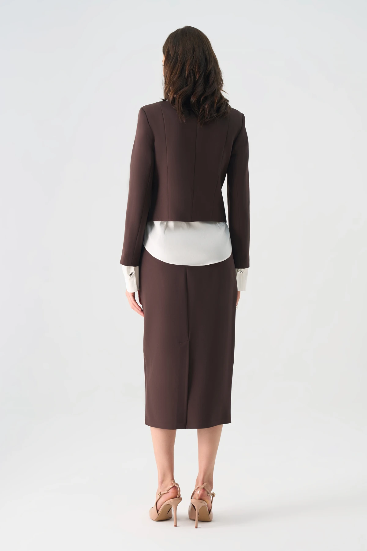 Gömlek yakalı ceketli ikili takım EL-2709