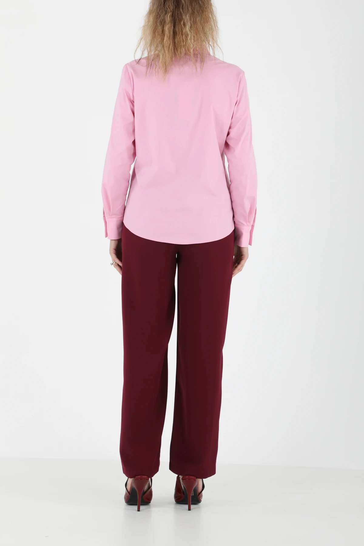 Zincir detaylı pamuk gömlek EL-1744