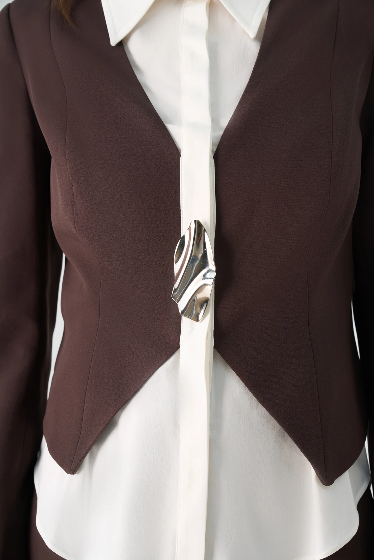 Gömlek yakalı ceketli ikili takım EL-2709