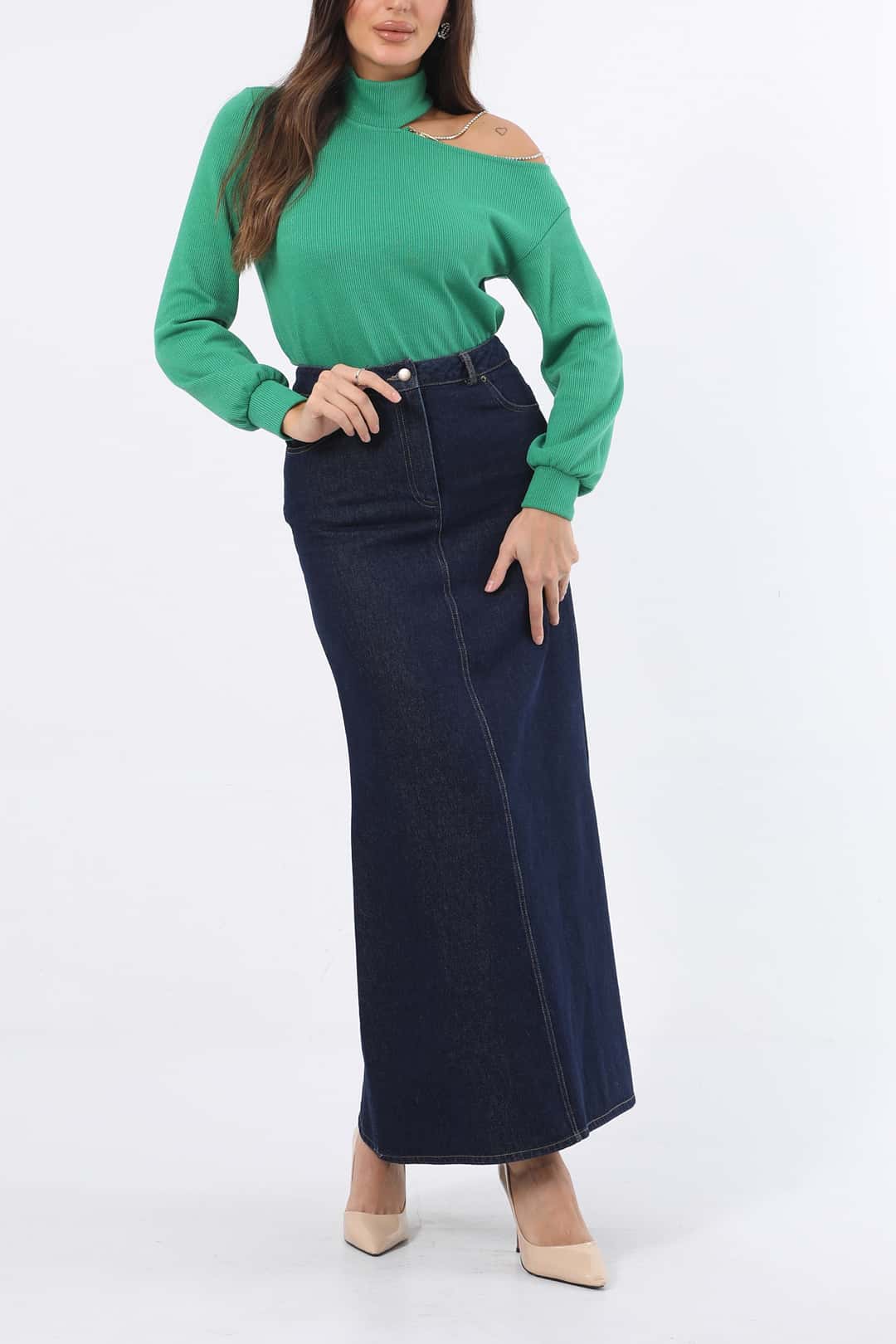 Denim etek EL-1115
