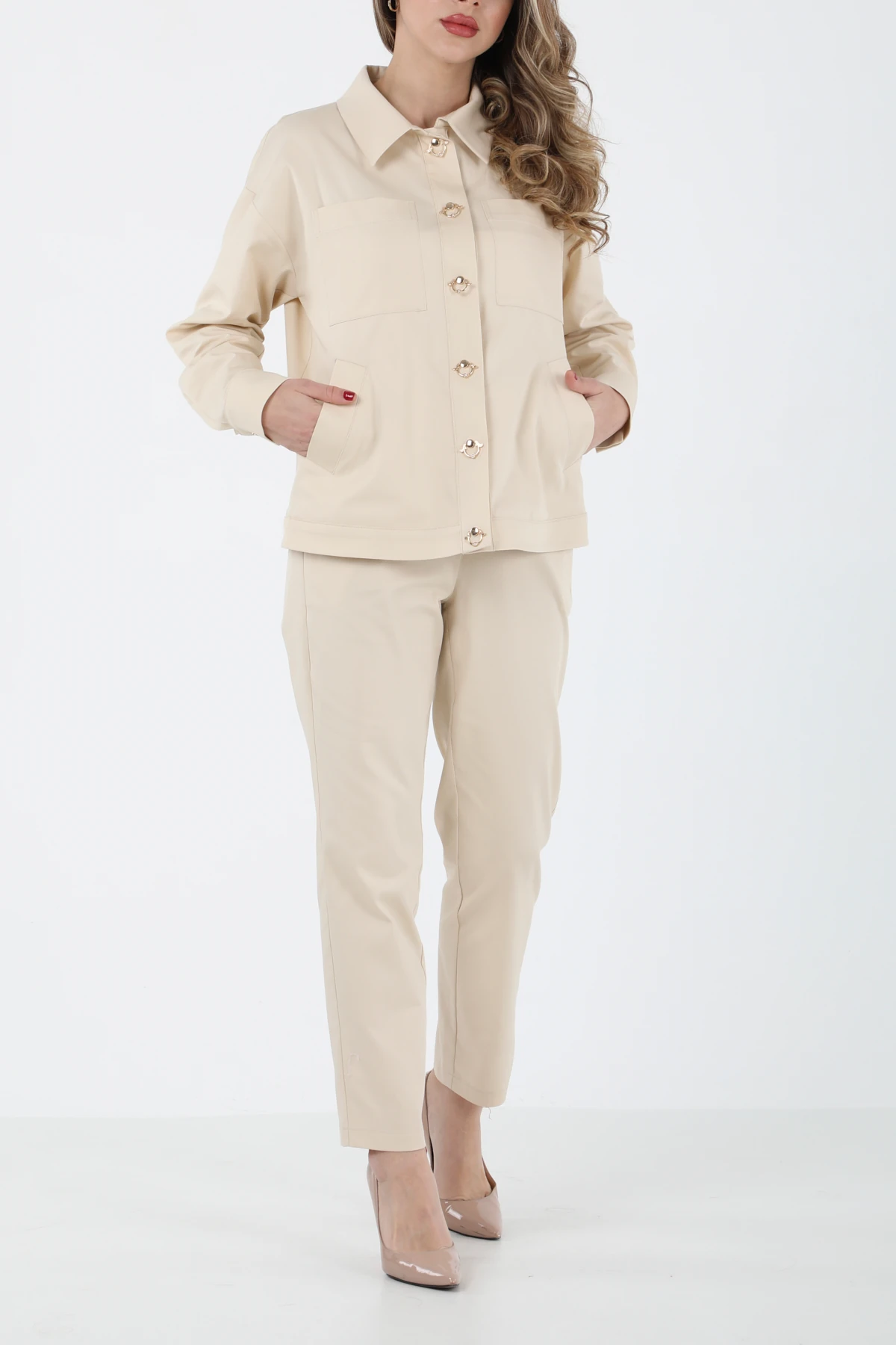 Gold çıtçıtlı koton takım EL-2625