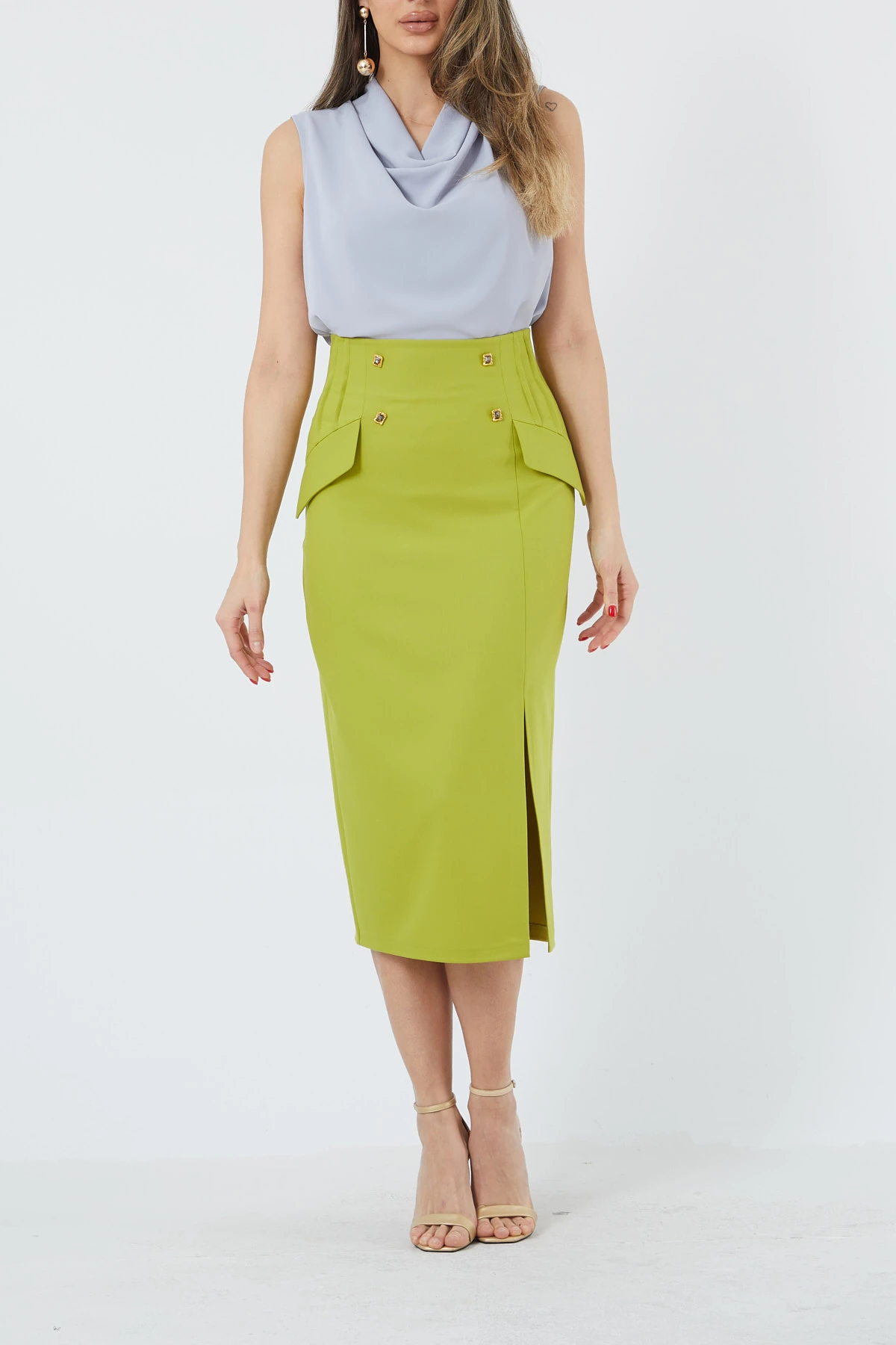 Nervür dikişli kalem etek EL-1106