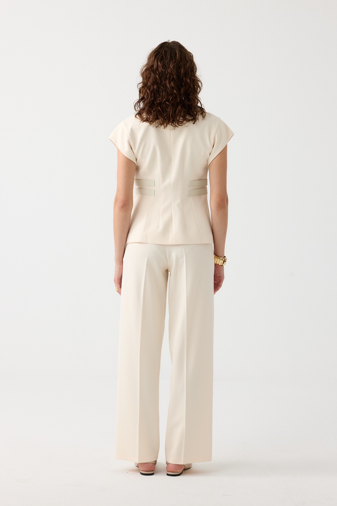 SIFIR KOL CEKET PANTOLON EL-2716 - BUTTER