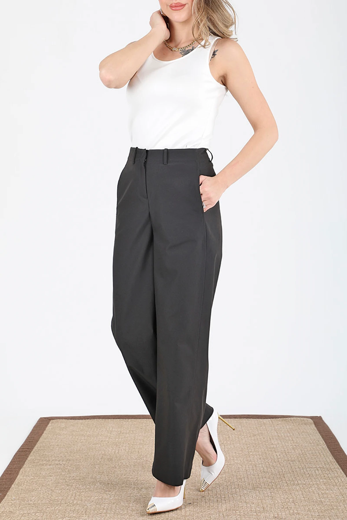 Pamuk pantolon EL-1174 - SİYAH