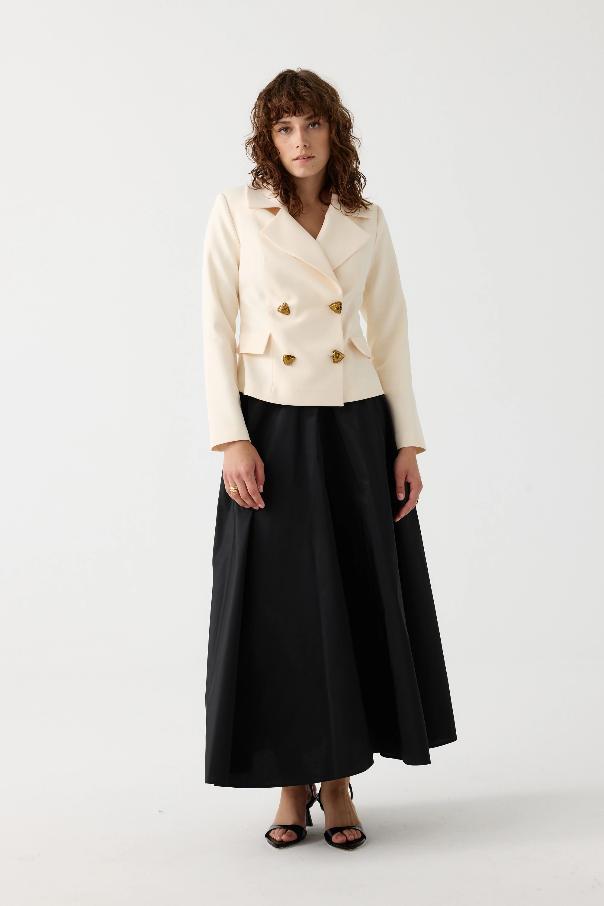 Tafta etekli blazer ceket takım EL-2708