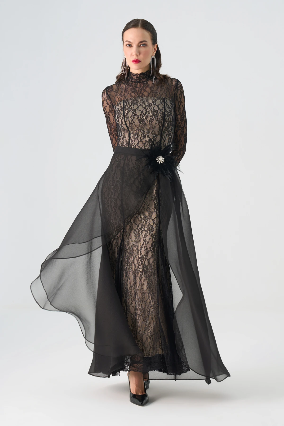 Dantel Detaylı Uzun Takım EL-4458