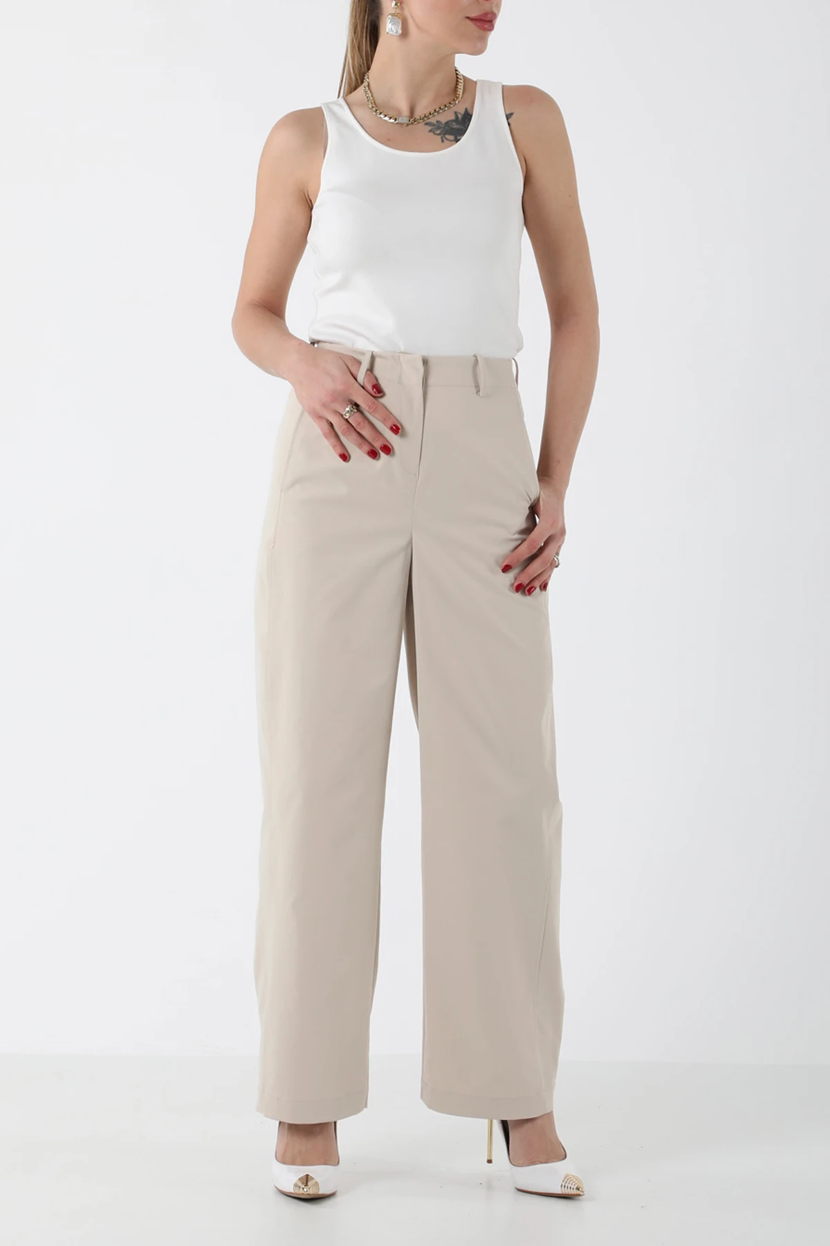 Pamuk pantolon EL-1174 - BEJ