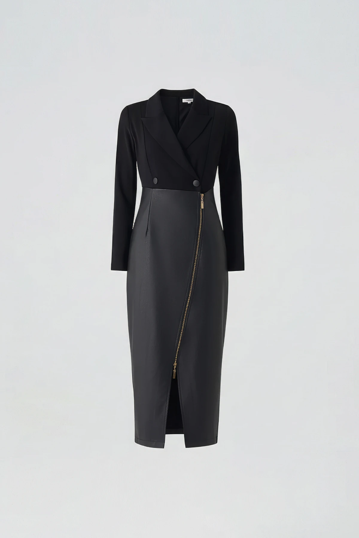 Örme garnili midi elbise EL-4428