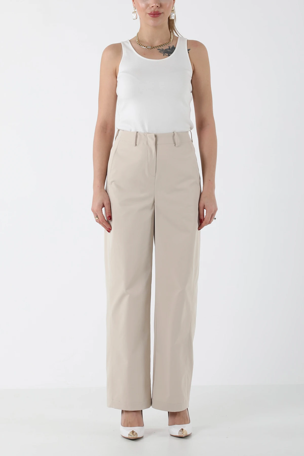 Pamuk pantolon EL-1174 - BEJ