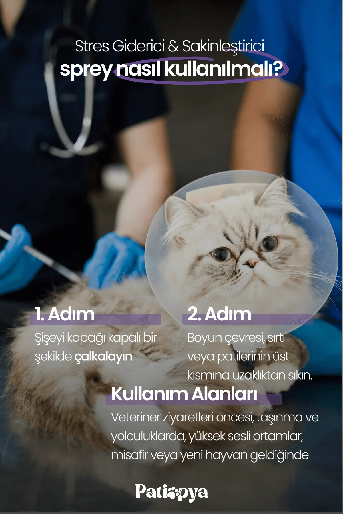 Kedi Sakinleştirici Stres Giderici Sprey 120ml
