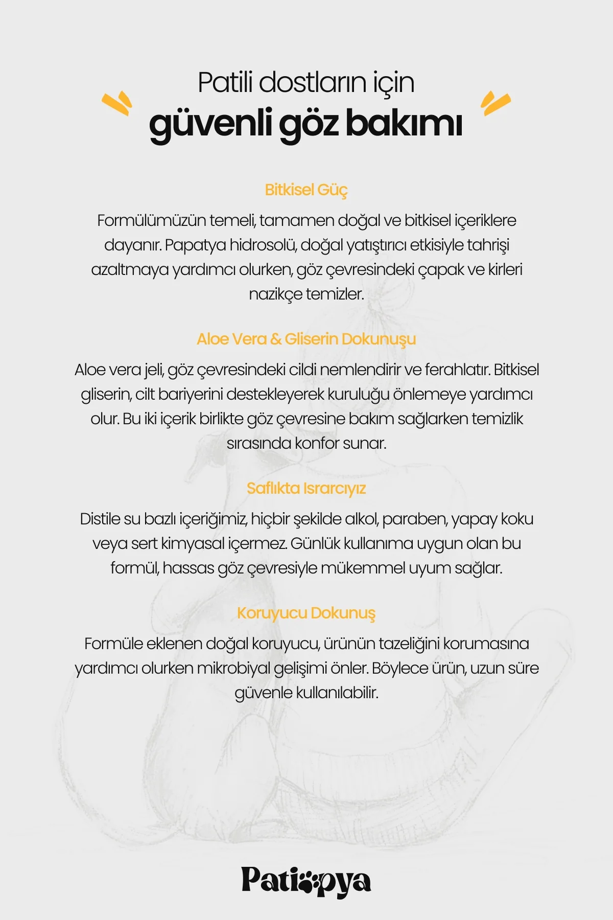 Kedi Göz Çevresi Gözyaşı Lekesi Temizleme Solüsyonu Papatya Özlü