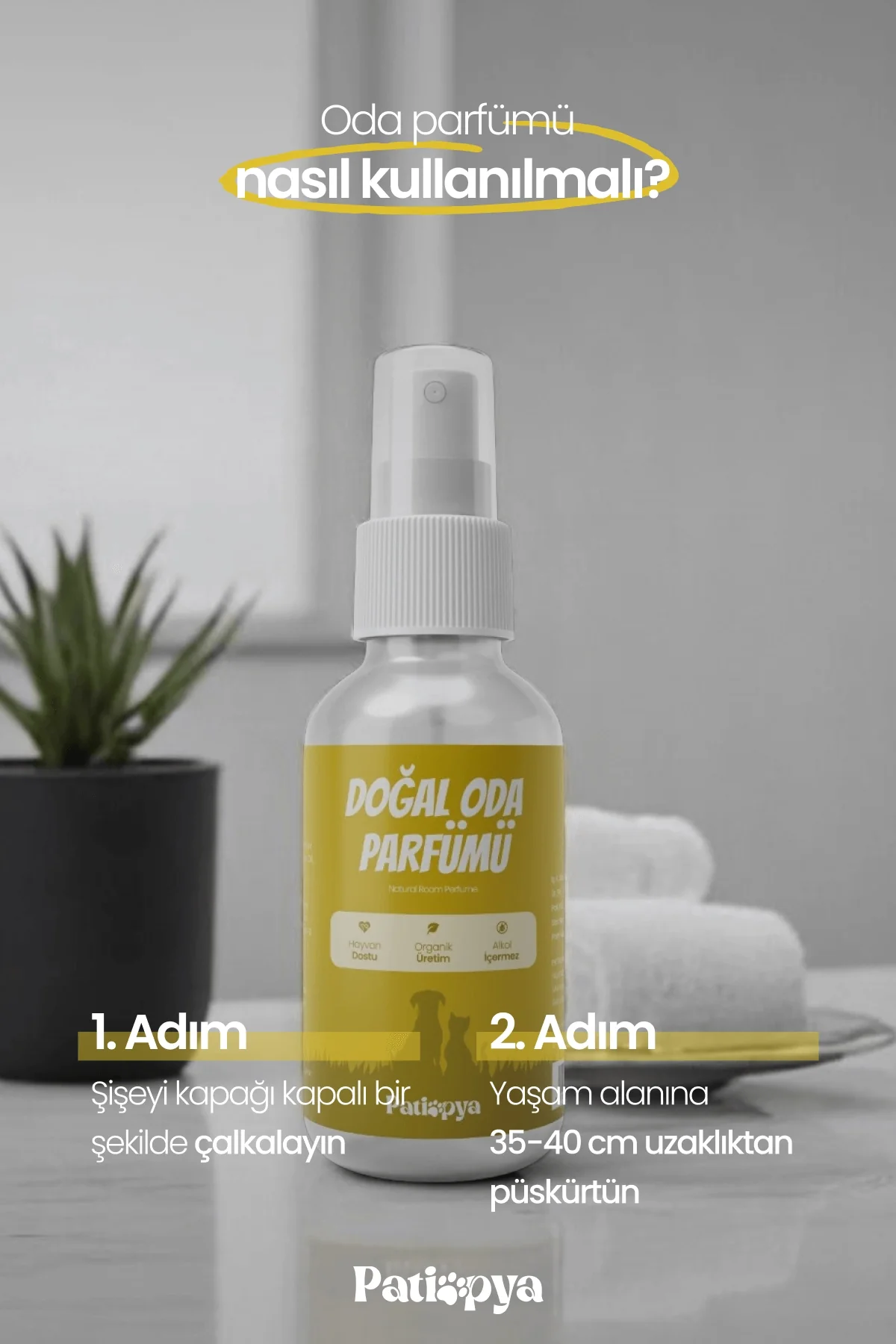 Kedi Kumu Ve Tuvaleti Koku Giderici Oda Parfümü