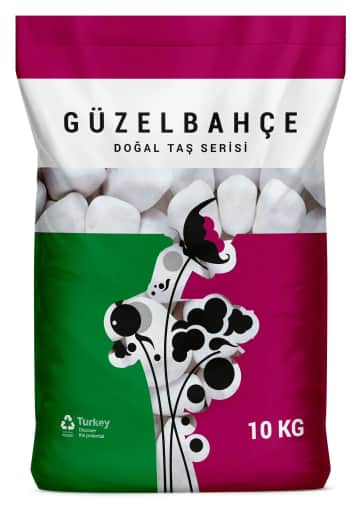 Doğal Taş Podima Beyaz Tamburlu Taş - 15/25 MM