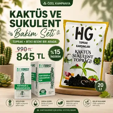 Kaktüs ve Sukulent Bakım Seti – 20 LT Toprak + Bitki Besini Kampanyası