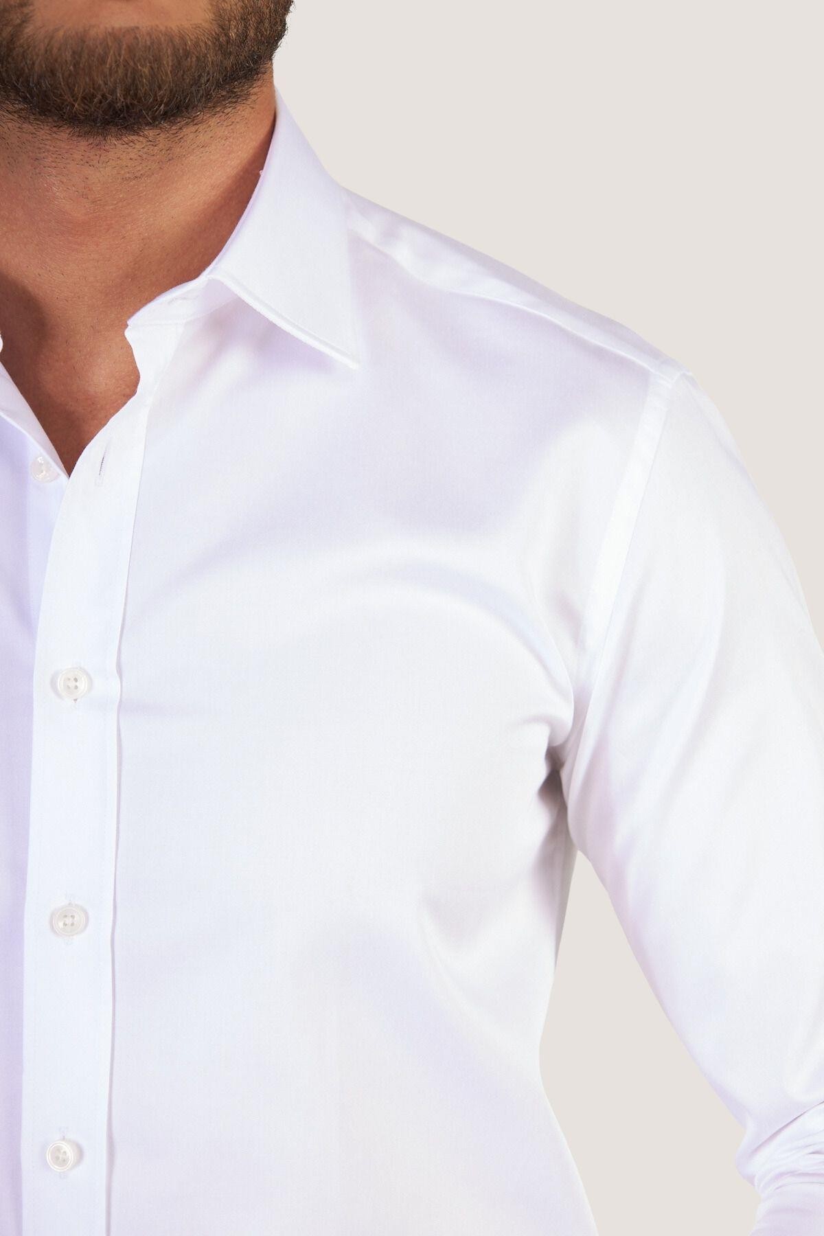Klasik Slim Fit Gömlek - Beyaz