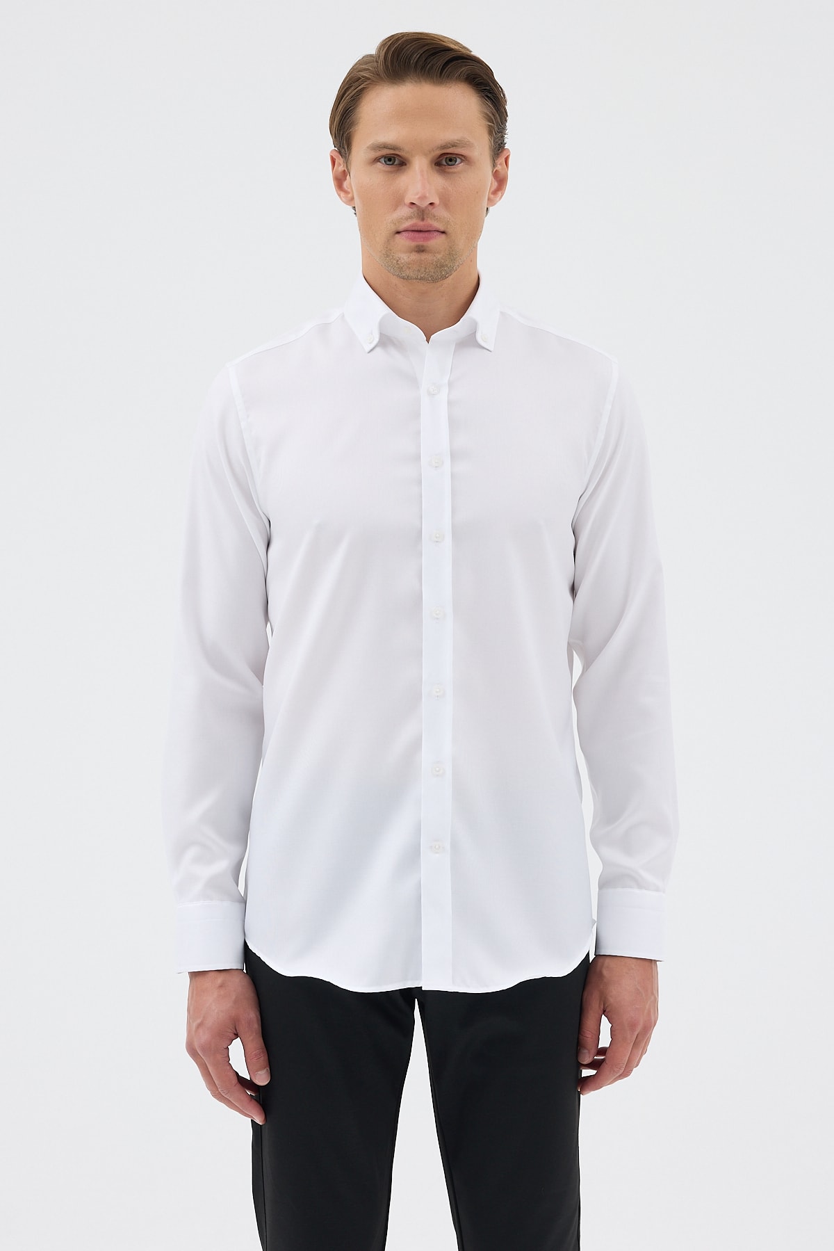 Non Iron Düğmeli Yaka Oxford Comfort Fit Erkek Gömlek