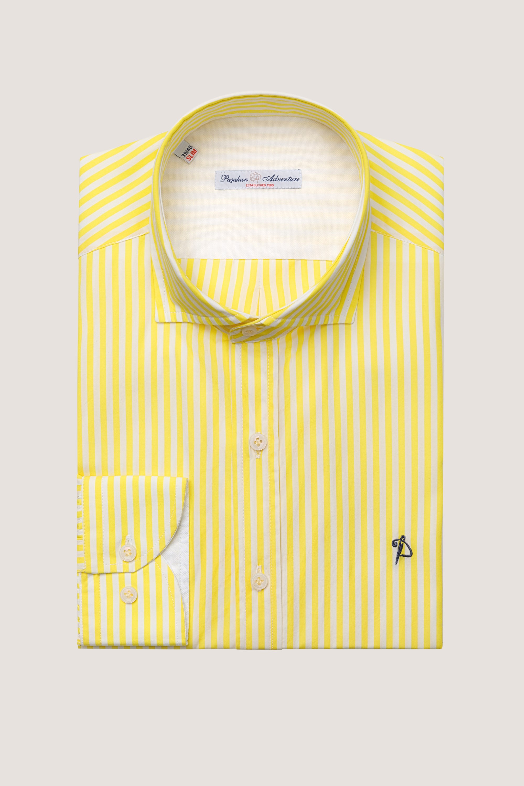 Çizgili Spor Gömlek Slim Fit