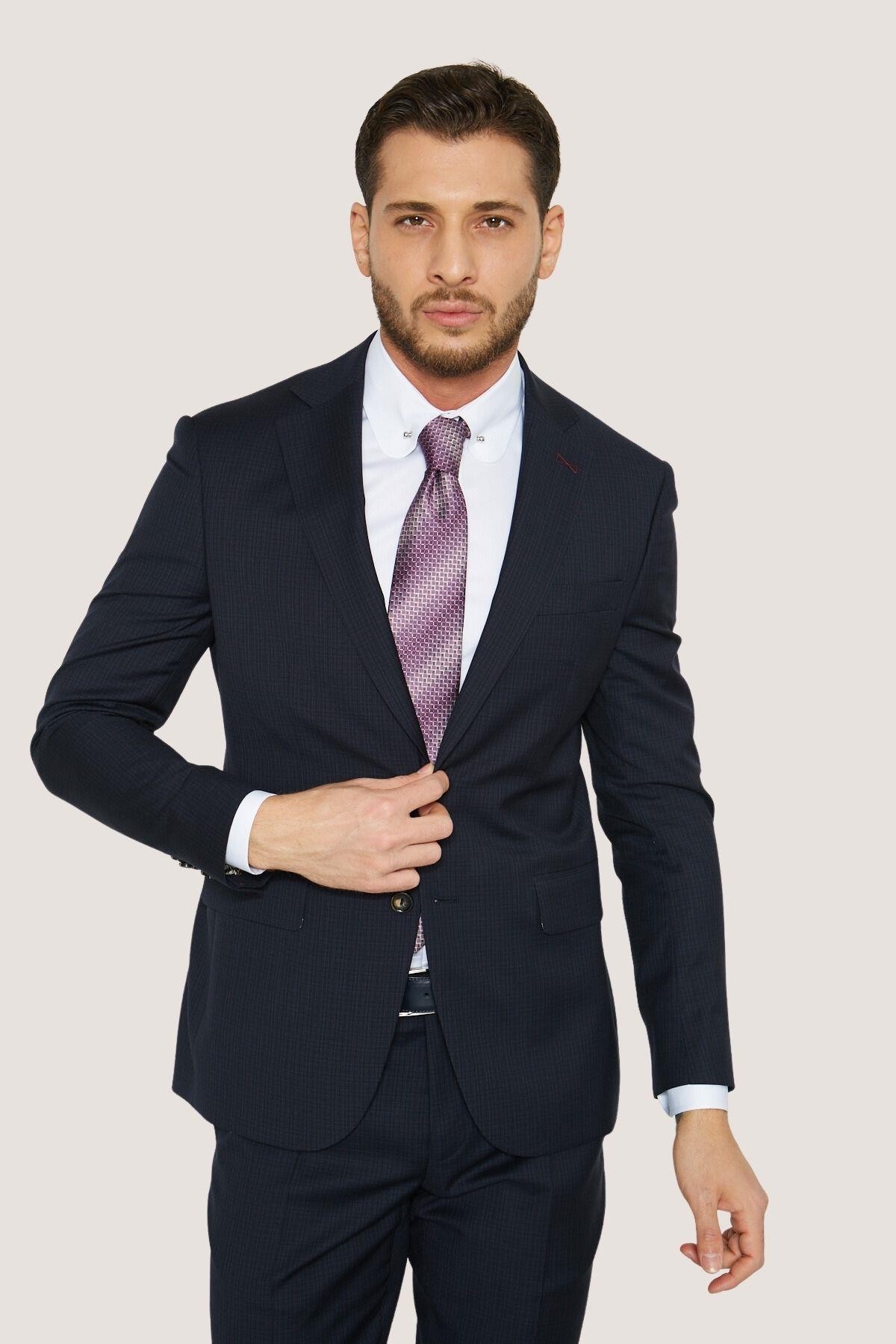 Bebe Yaka İğneli Slim Fit Gömlek - Beyaz