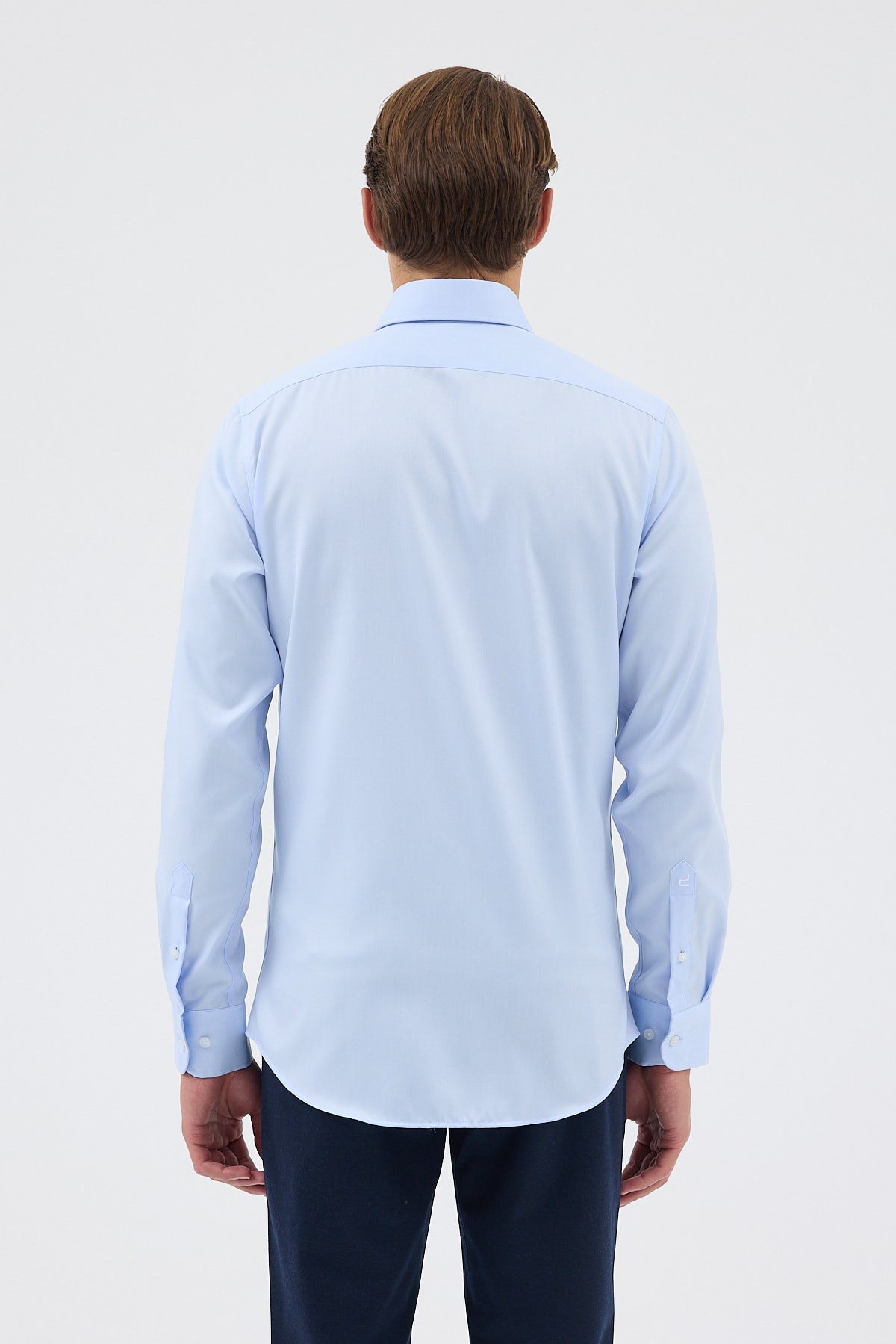 Non Iron Mavi Comfort Fit Erkek Gömlek