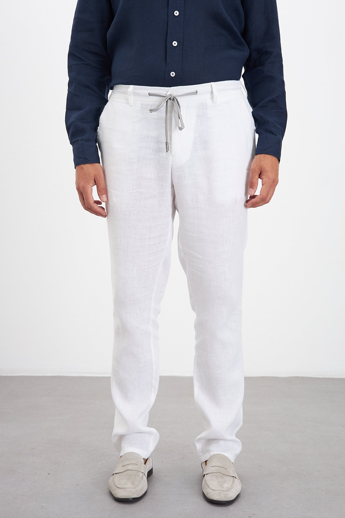 100% Keten Jogger Erkek Pantolon