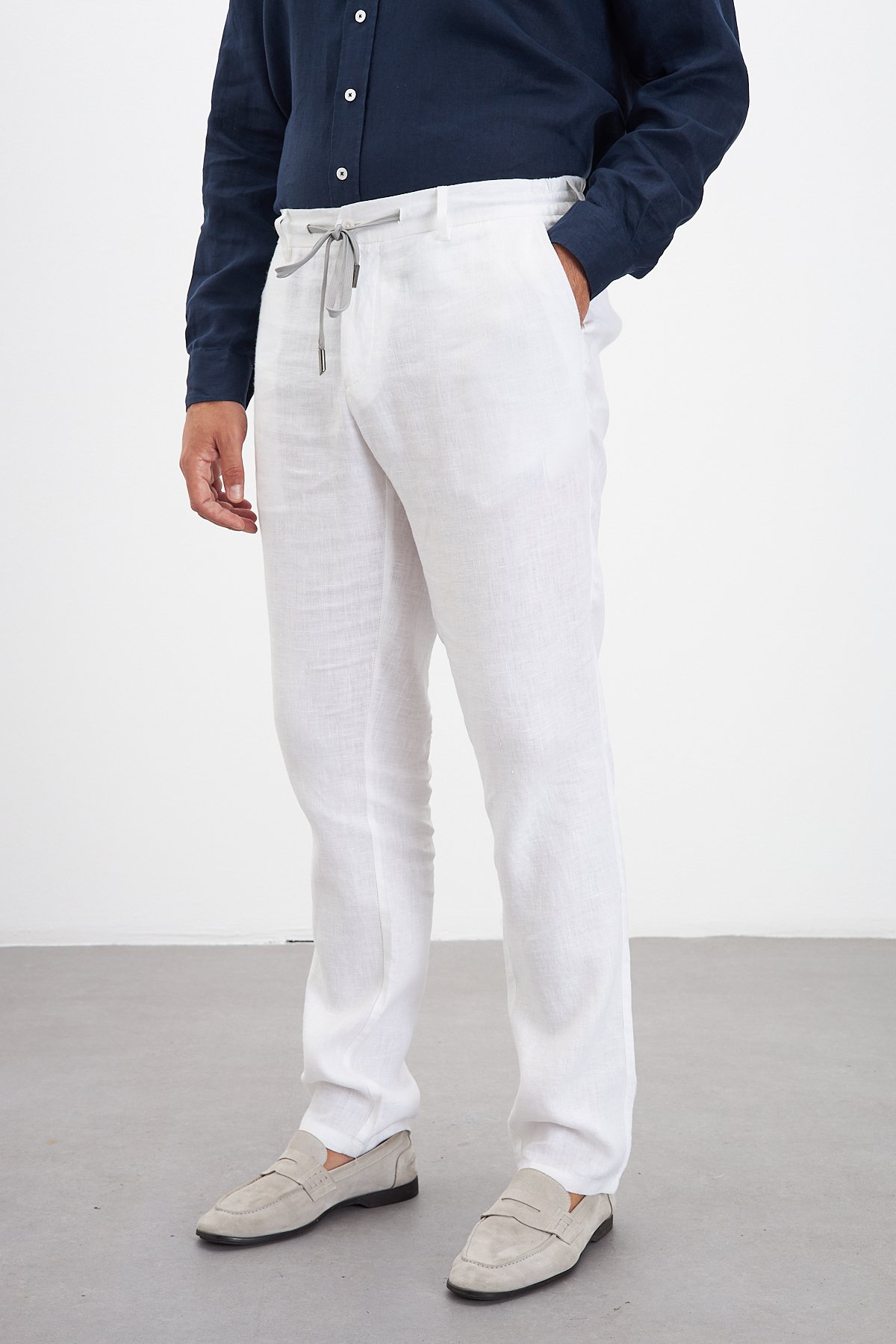 100% Keten Jogger Erkek Pantolon