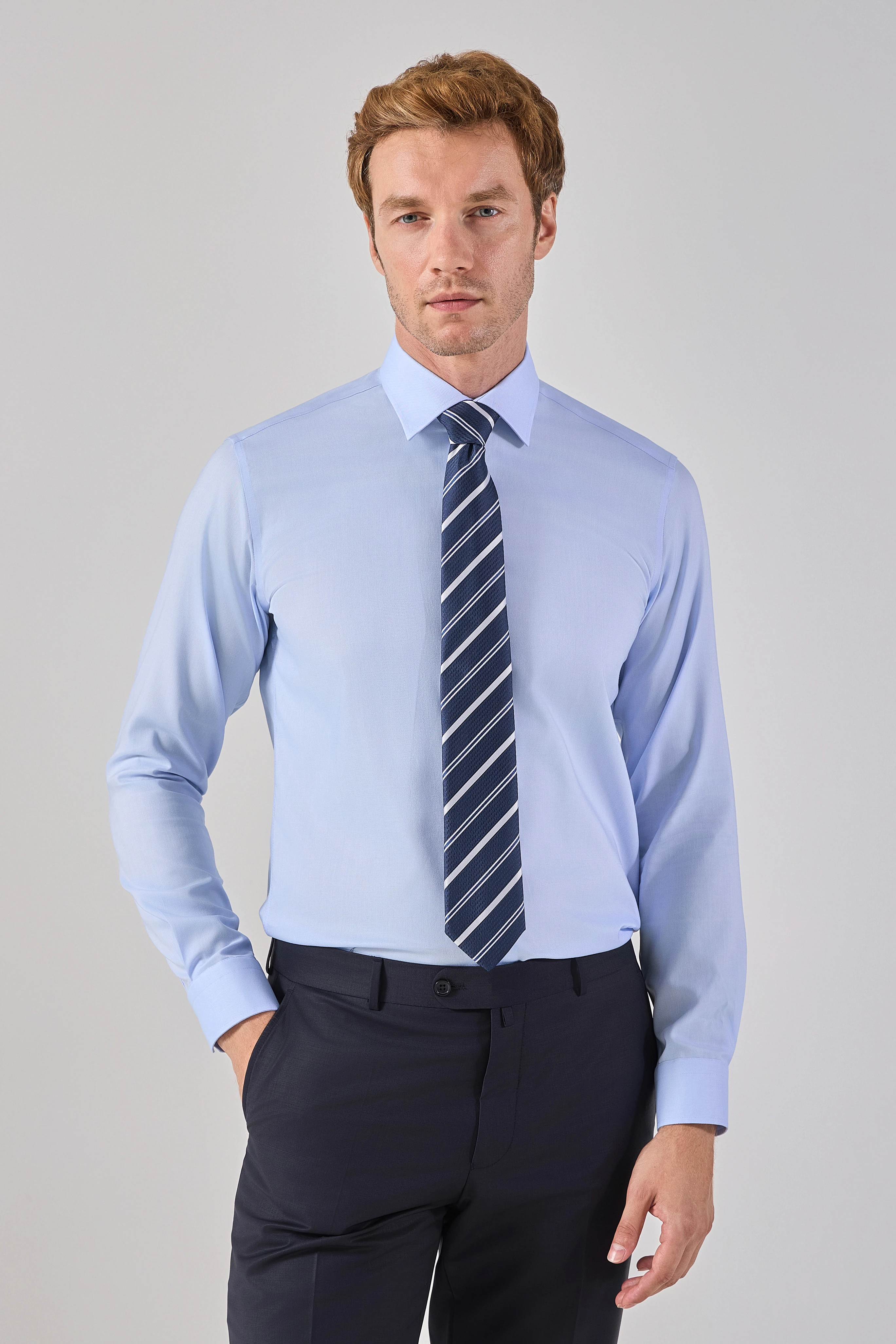 Ütü Gerektirmeyen Non Iron Klasik Yaka Oxford Erkek Gömlek