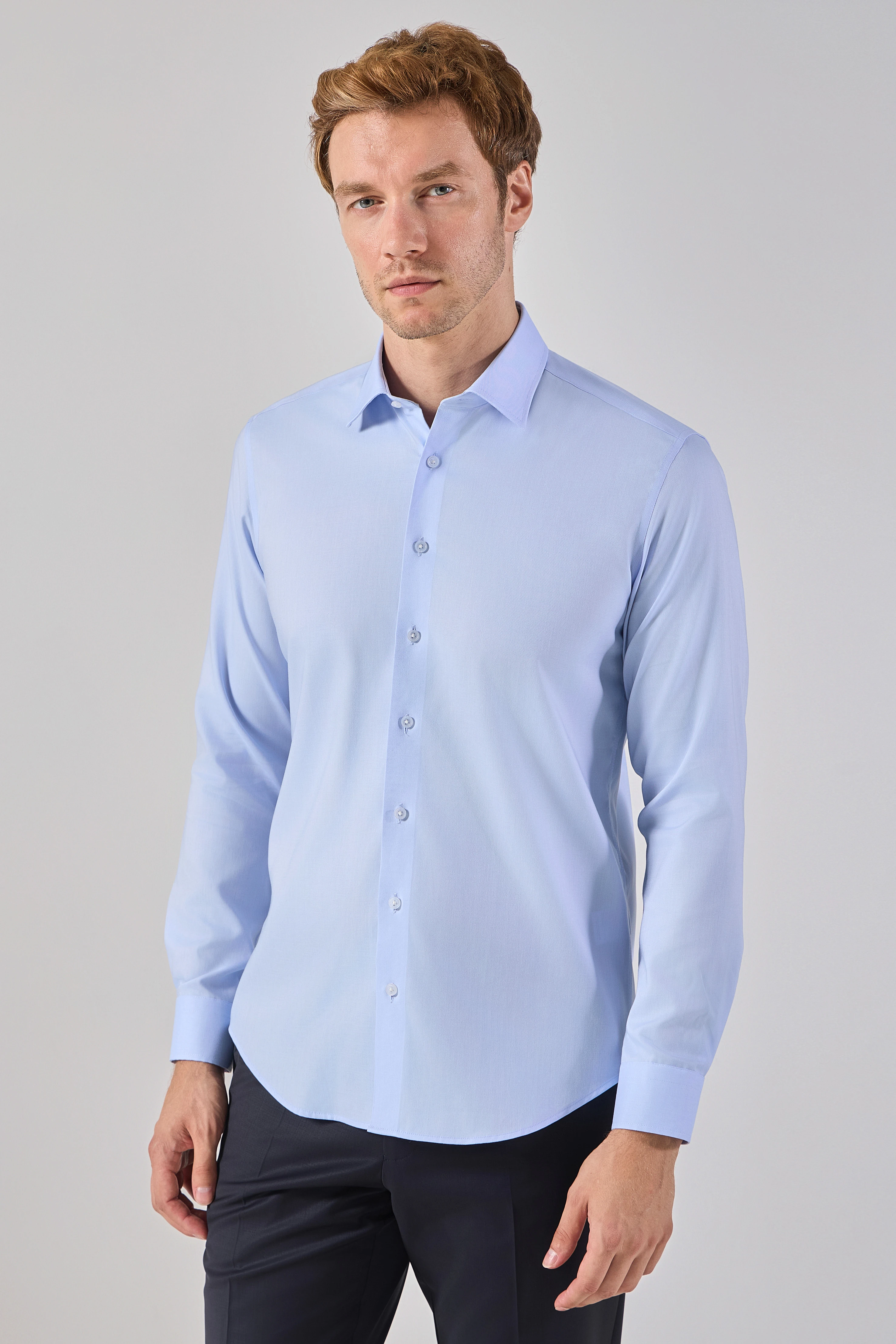 Ütü Gerektirmeyen Non Iron Klasik Yaka Oxford Erkek Gömlek