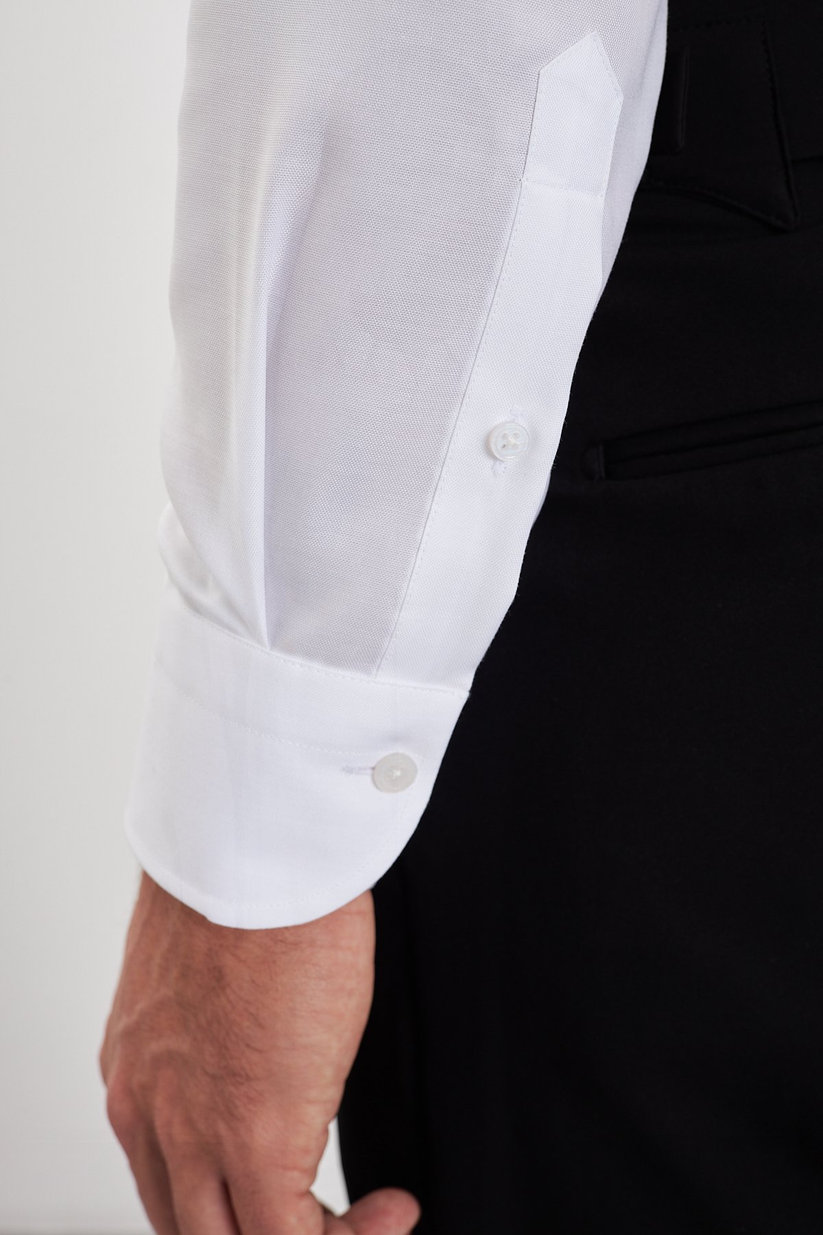 Ütü Gerektirmeyen %100 Pamuk Non Iron Klasik Yaka Oxford Erkek Gömlek - Beyaz