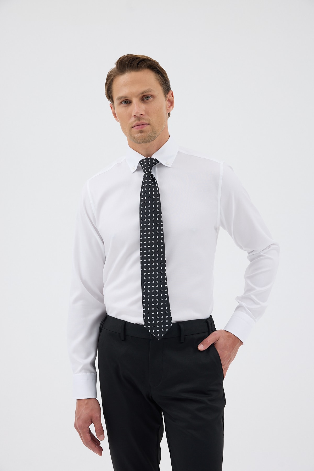 Non Iron Düğmeli Yaka Oxford Comfort Fit Erkek Gömlek