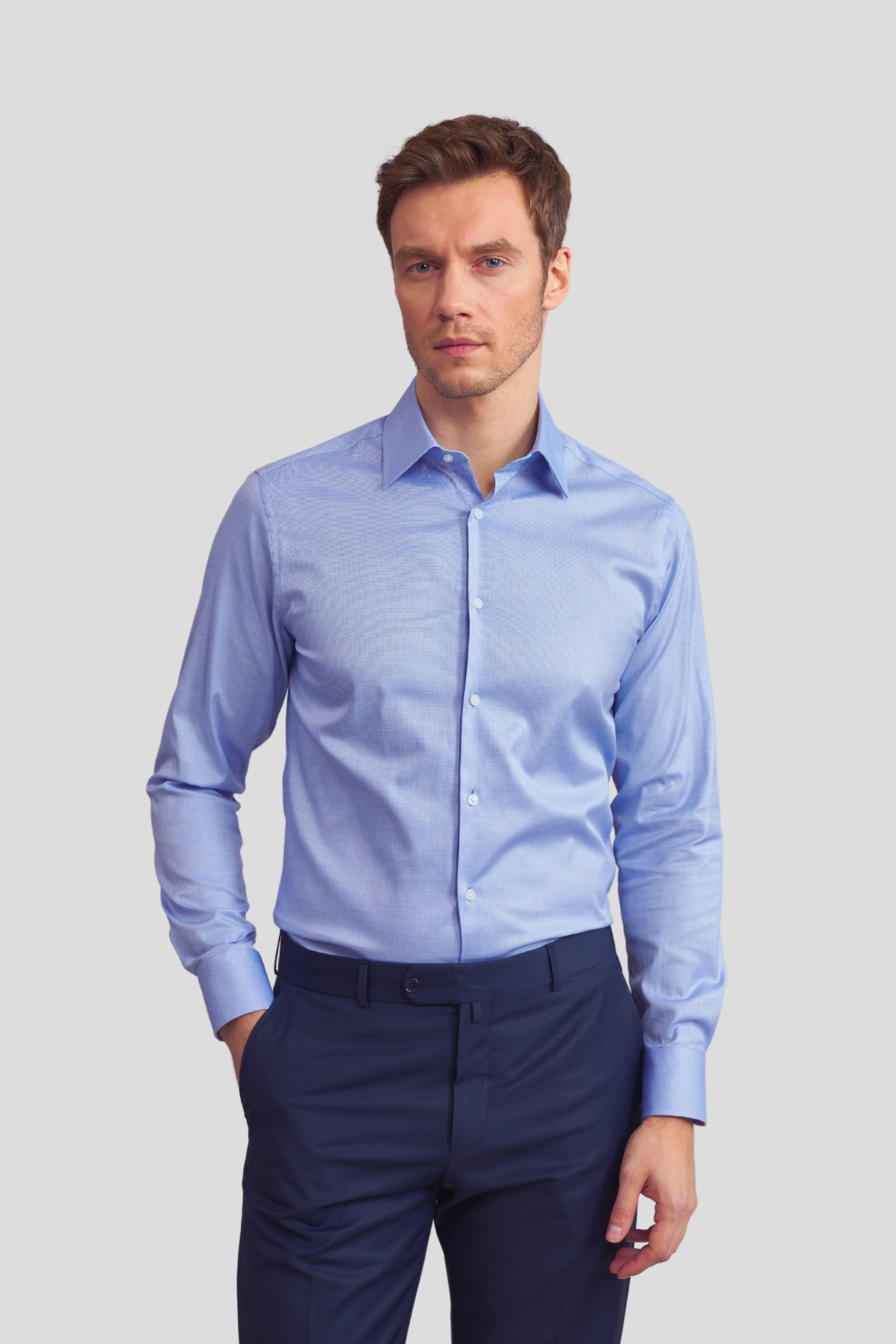 Klasik %100 Pamuk Düz Renk Gömlek