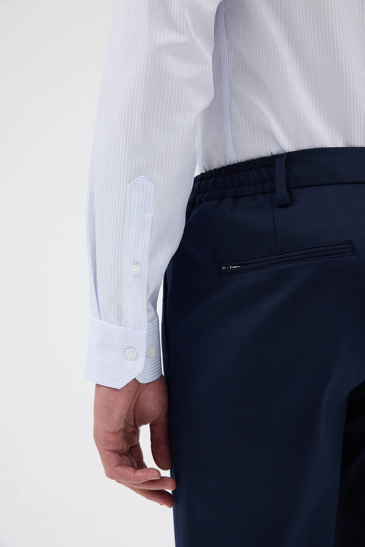 Non Iron Açık Mavi Çizgili %100 Pamuk Comfort Fit Gömlek