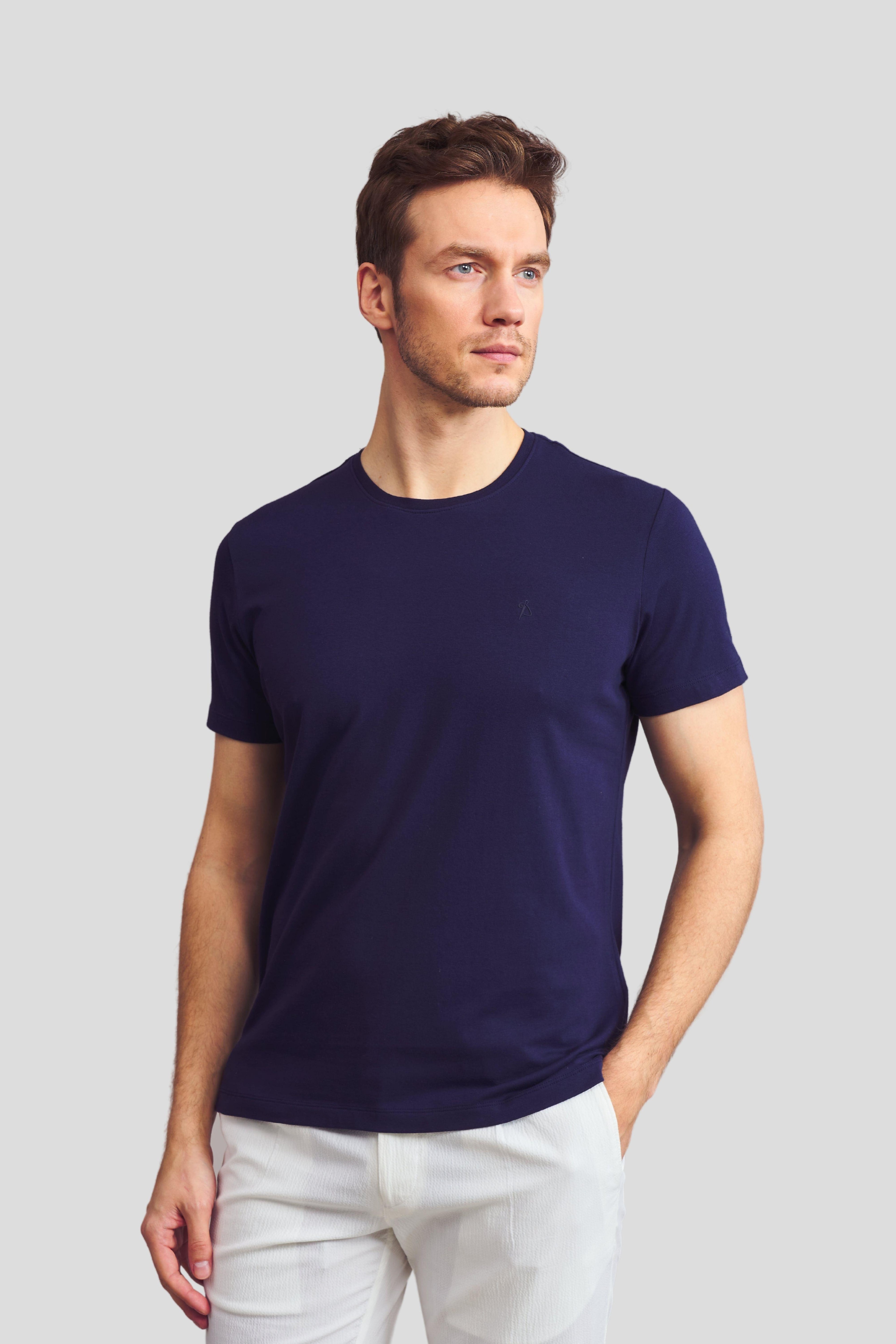 Bisiklet Yaka Basic T-Shirt