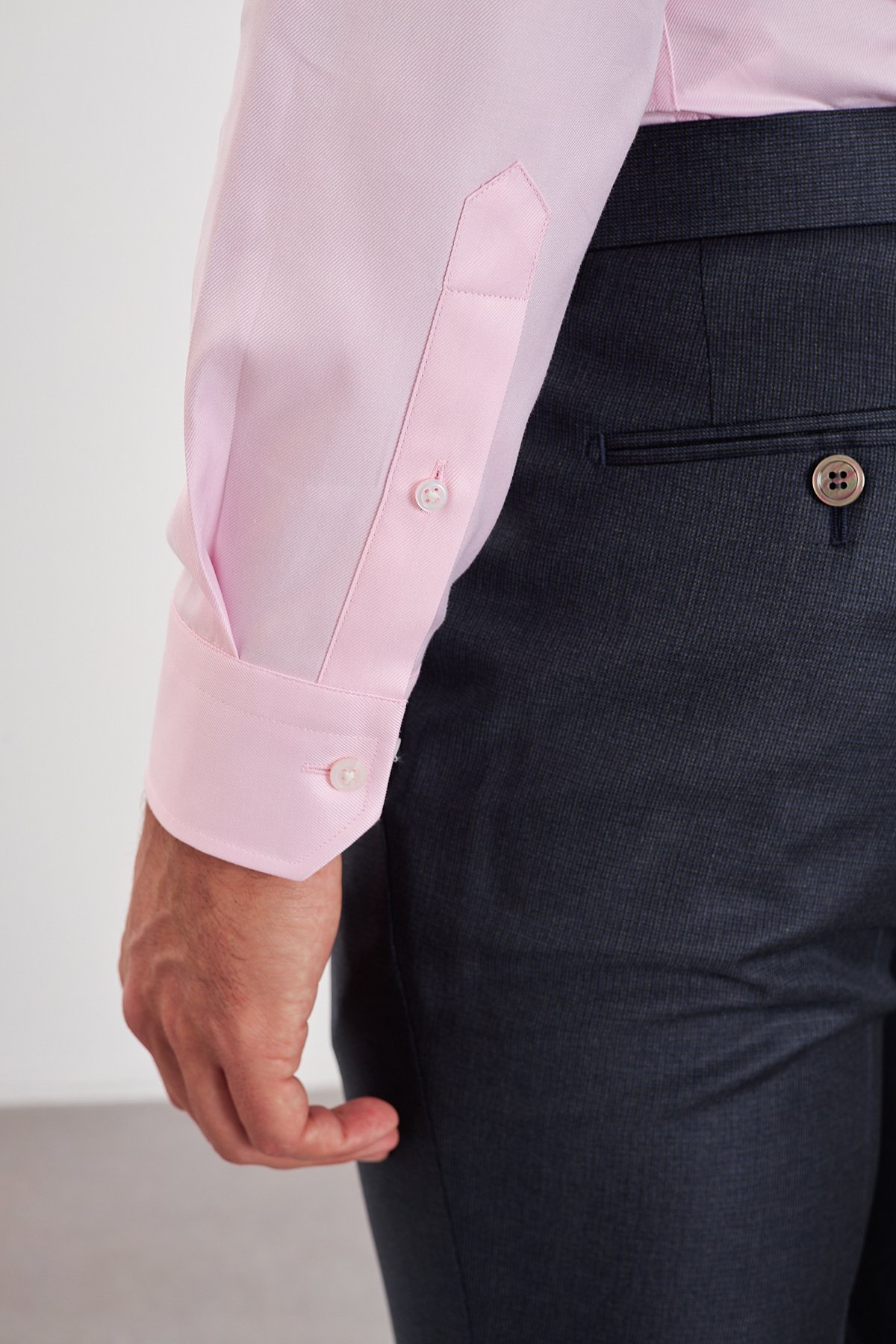 Comfort Fit %100 Pamuk Klasik Yaka Erkek Gömlek - Pembe