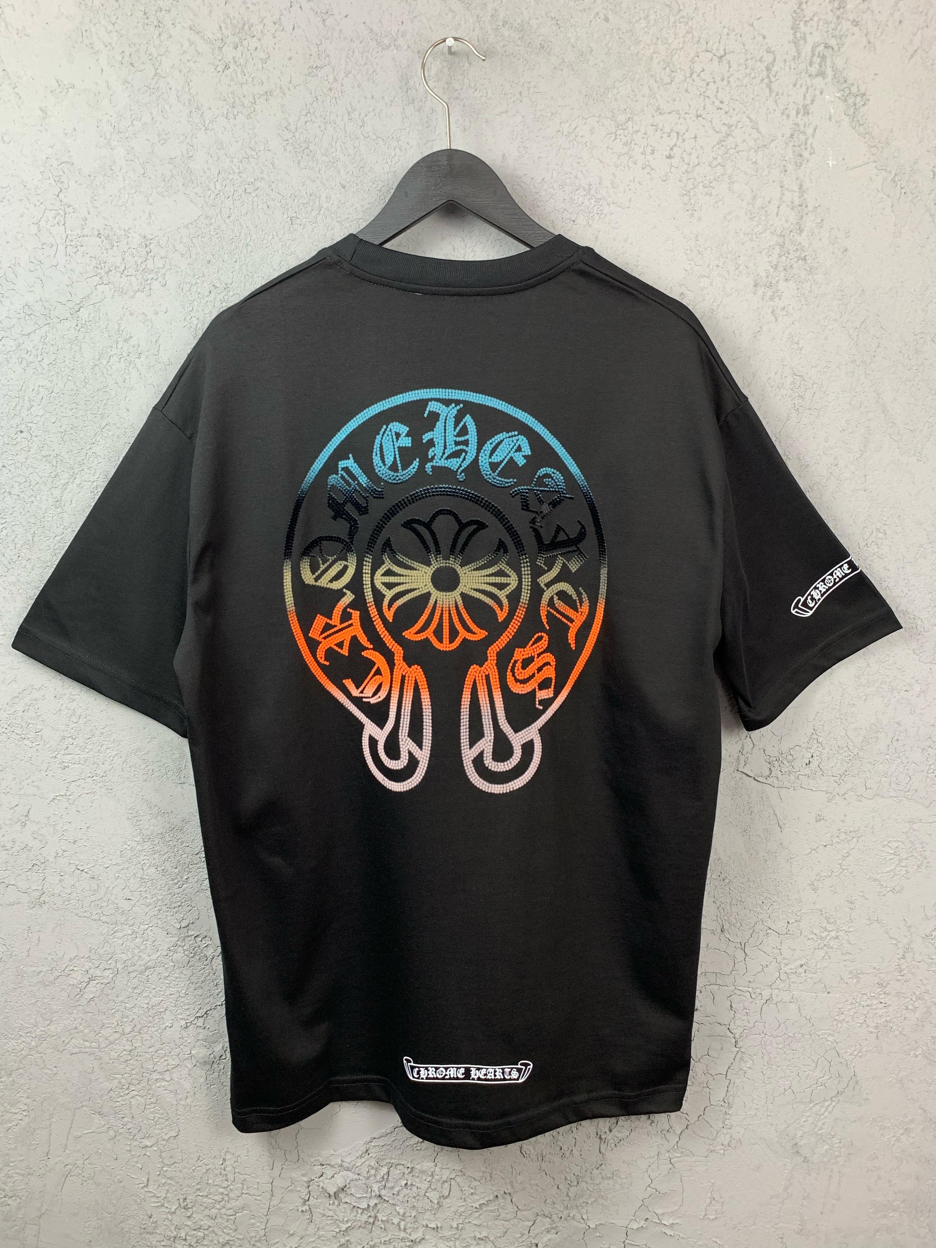 CH Luxury Colorful Printed Black & White T-shirt