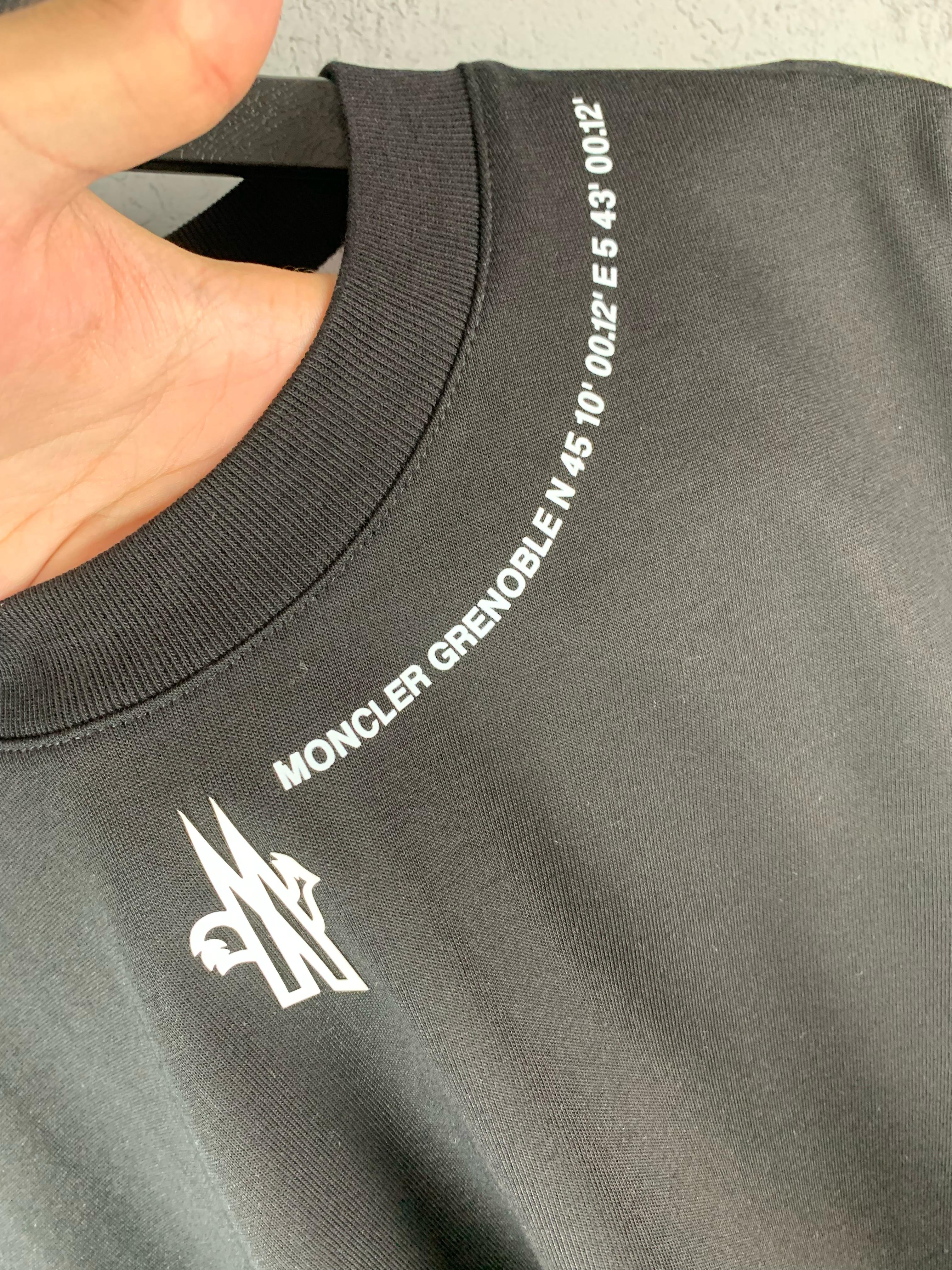 M Luxury Logo/Letter Print Black&Green&White T-shirt