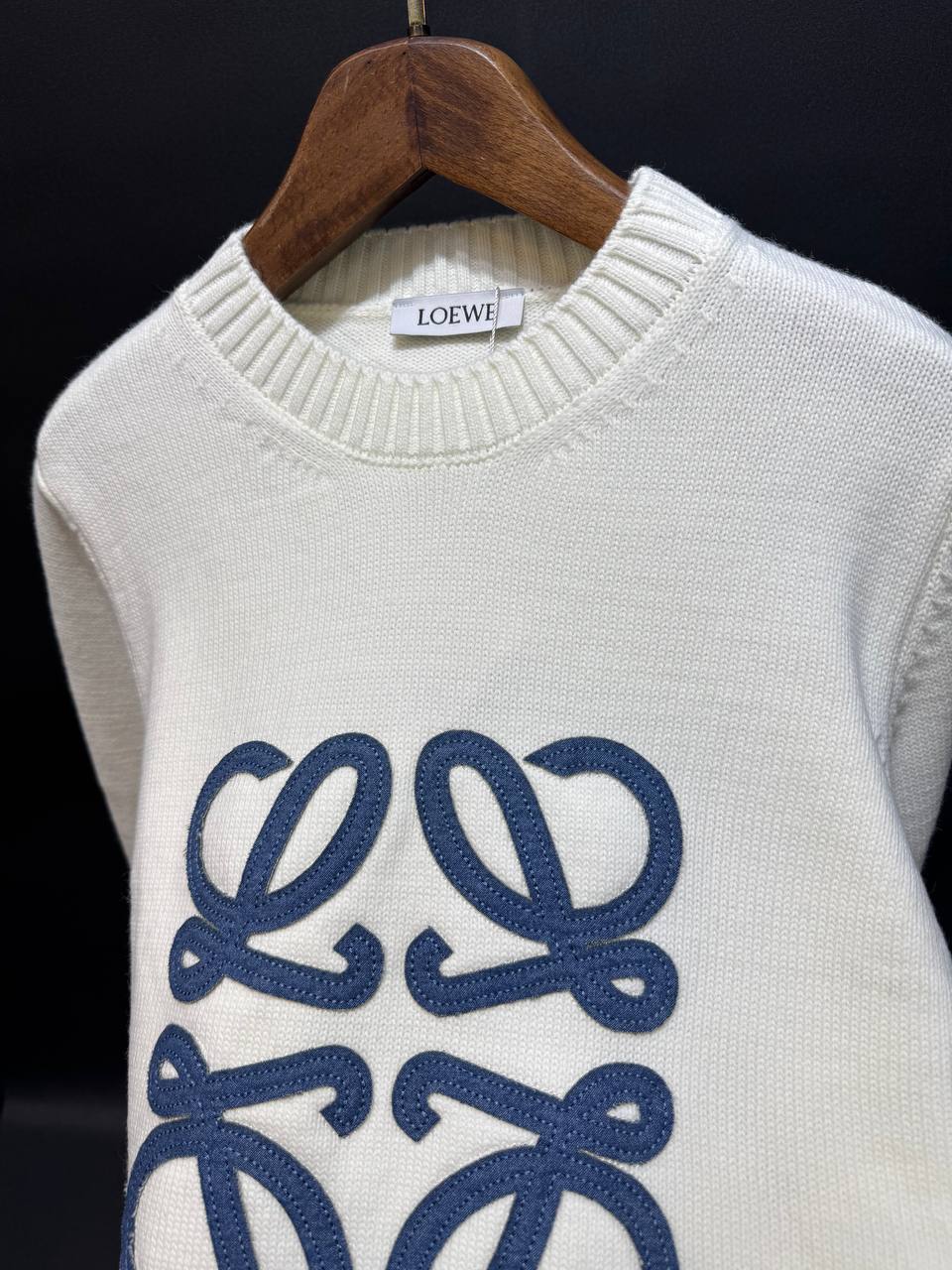 LW Luxury Logo Printed Knitwear - White