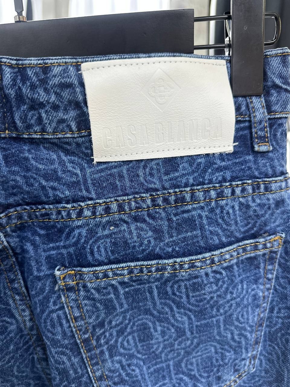 CB Luxury Logo Print Baggy Jeans