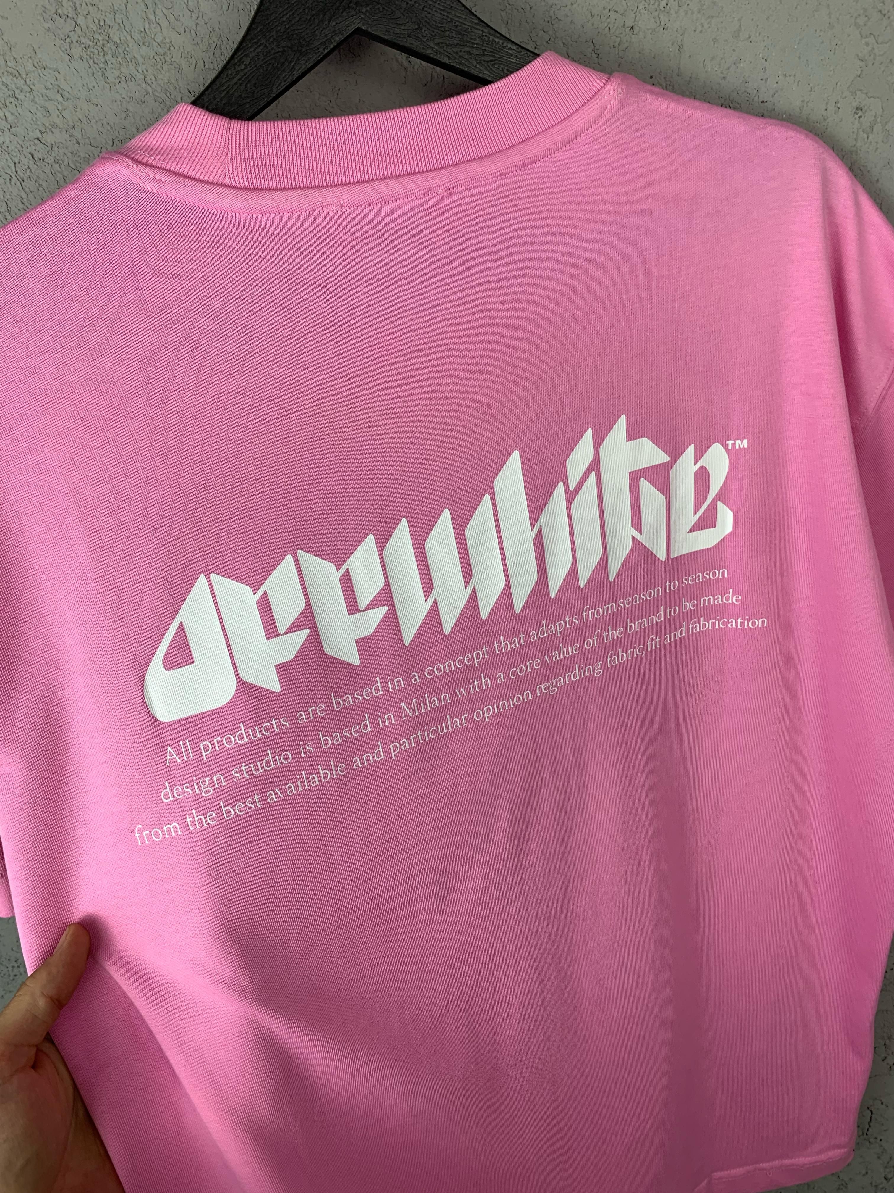 O-W Luxury Printed Pink T-shirt