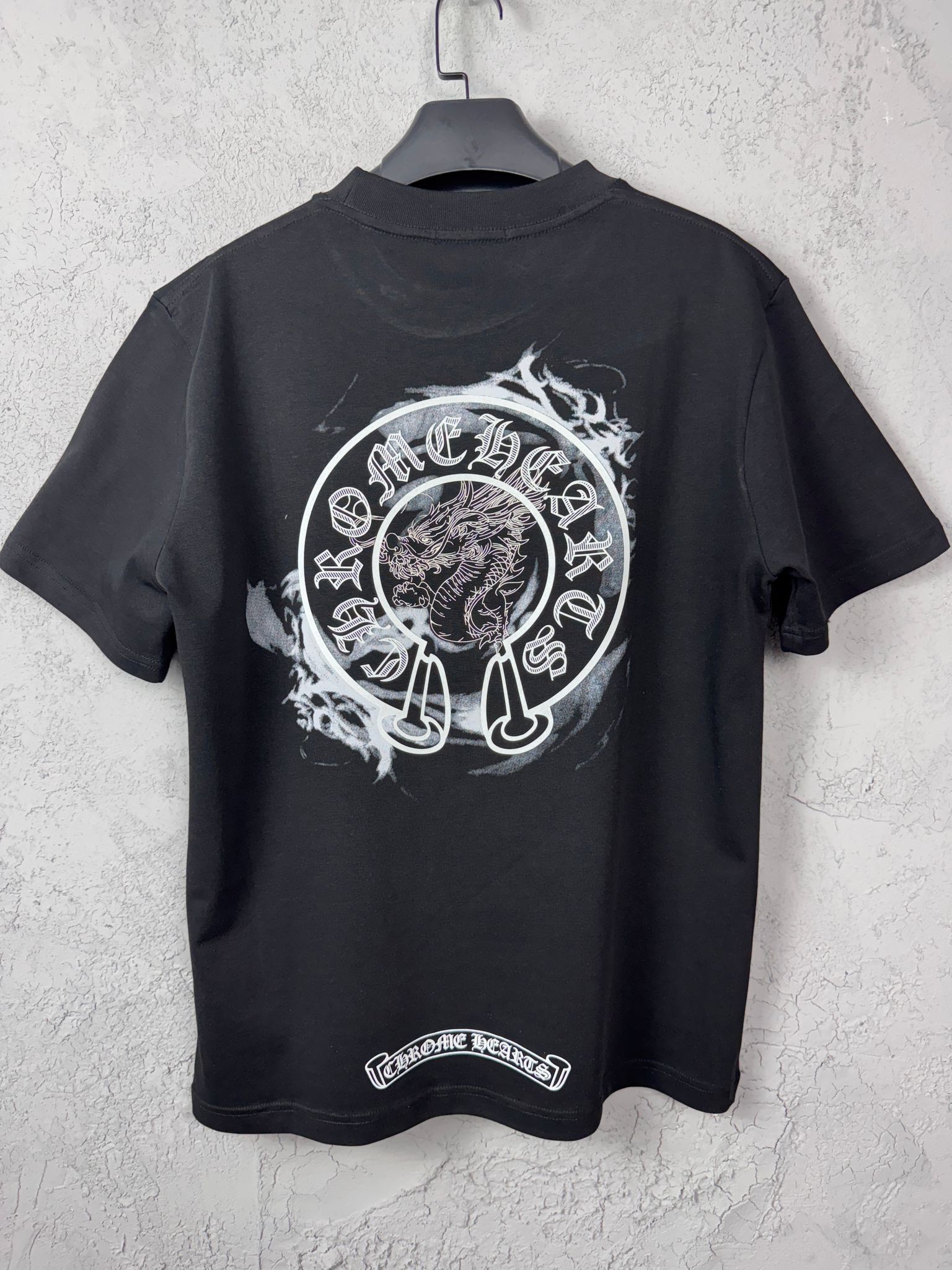 CH Luxury Logo Print Black & White & Navy & Orange T-shirt
