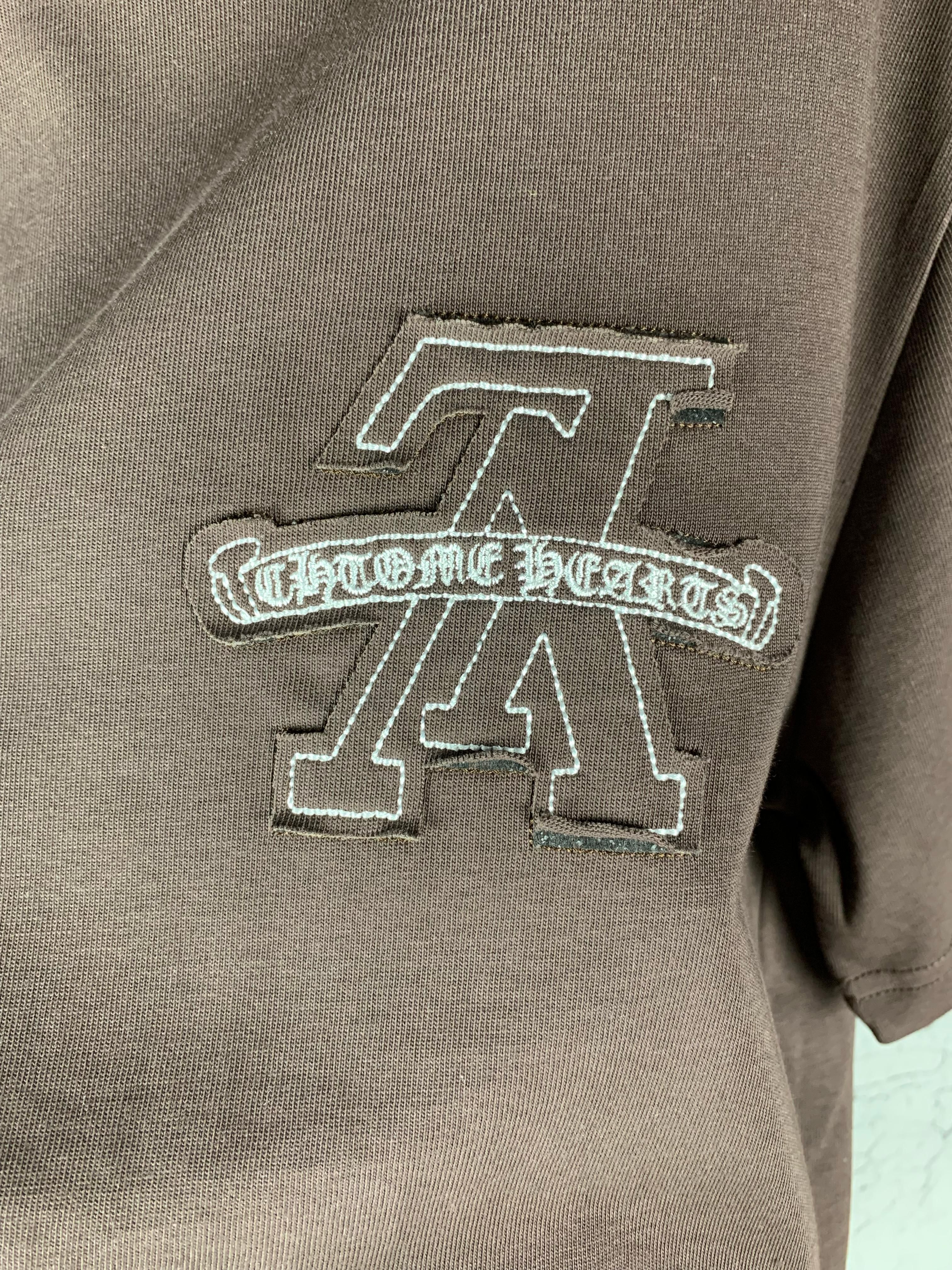 L & CH Luxury Logo Print Black & White & Beige & Brown T-shirt