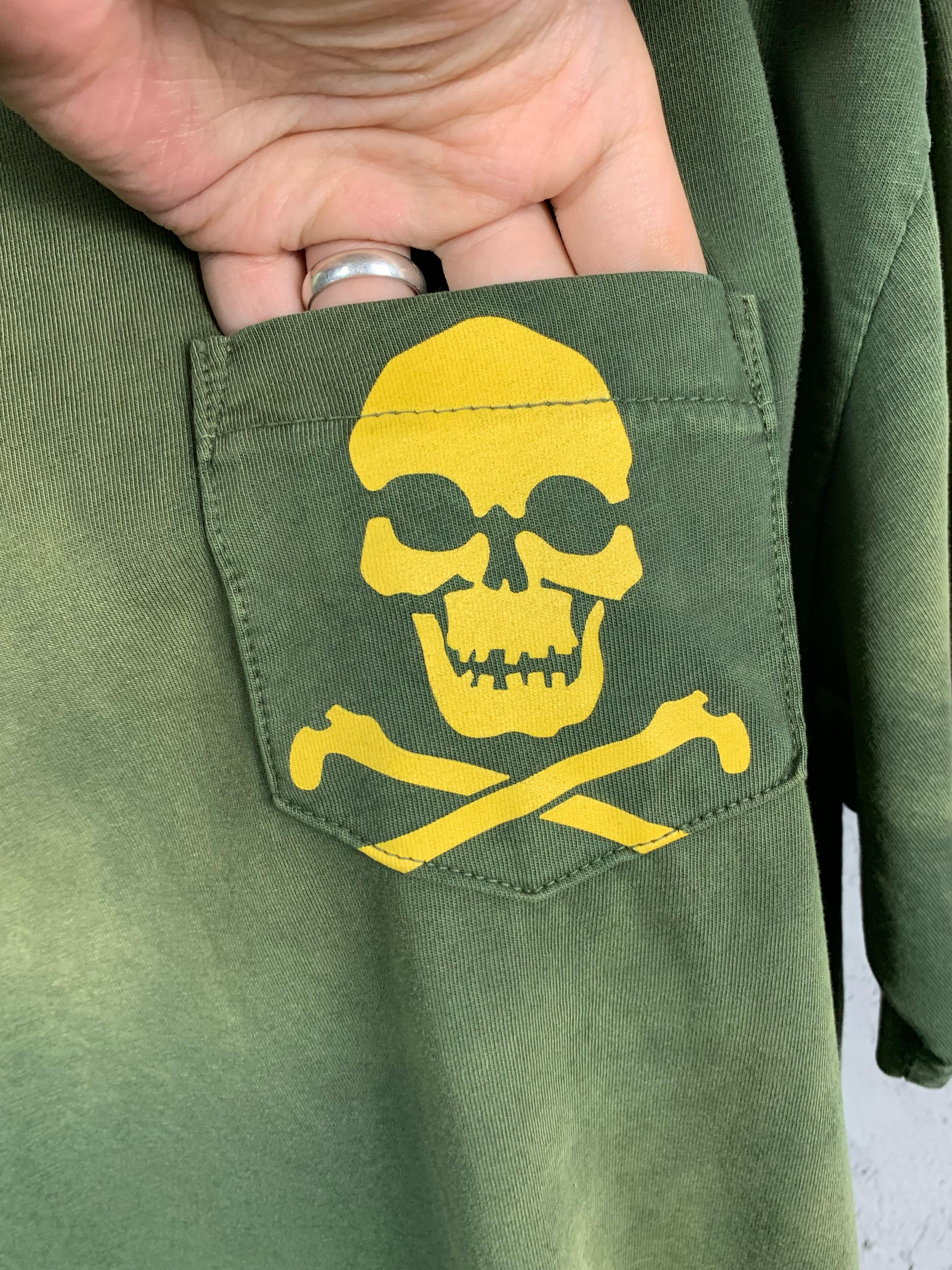 GD Luxury Skull Design Green T-shirt 