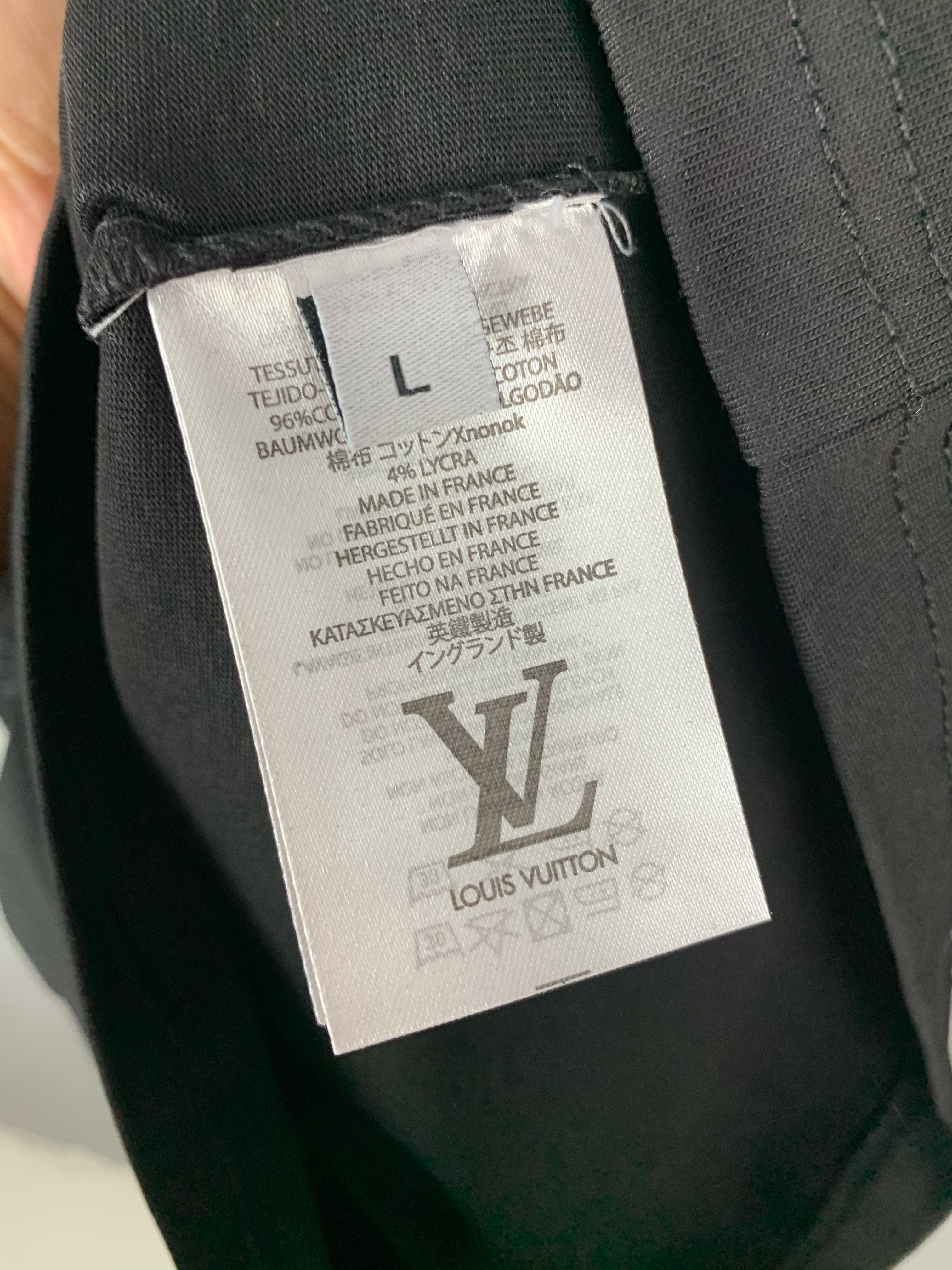 L Luxury Logo Printed Black T-shirt